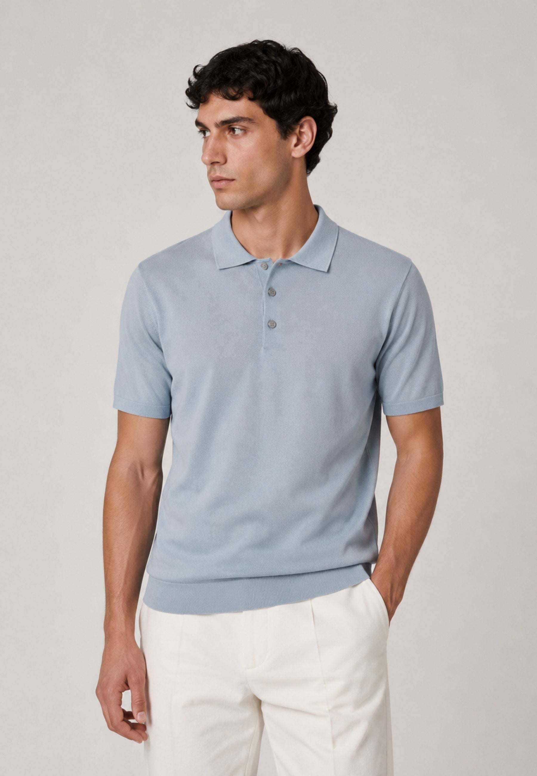 Daniele Fiesoli Polo Uomo in Cotone Crepe