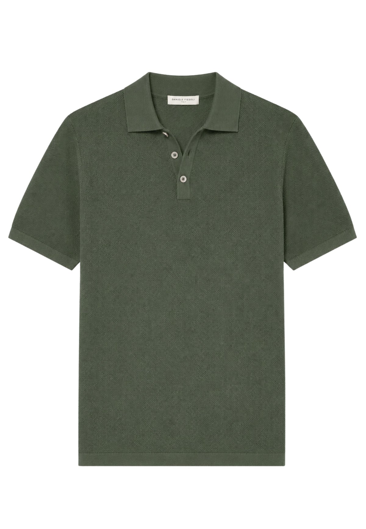 Daniele Fiesoli - Polo in maglia di cotone verde oliva