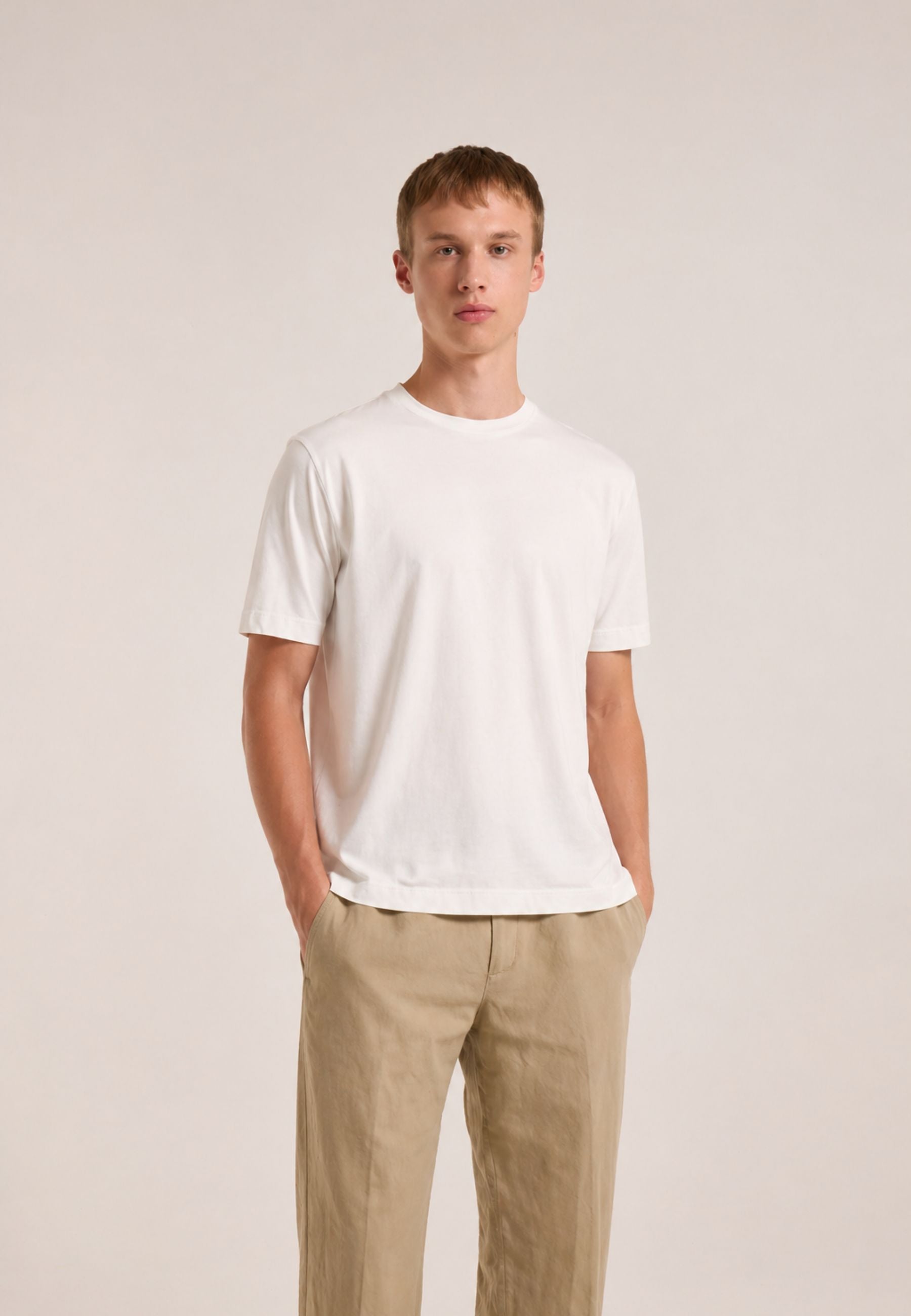 T-shirt girocollo Daniele Fiesoli in cotone mercerizzato - Bianco