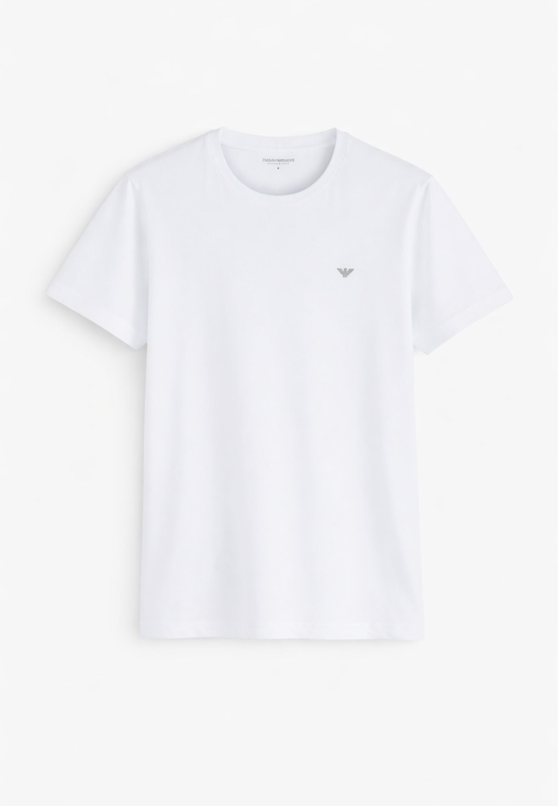 Emporio Armani - T-Shirt Regular Fit con Logo - Confezione 2 pezzi Blu/Bianco