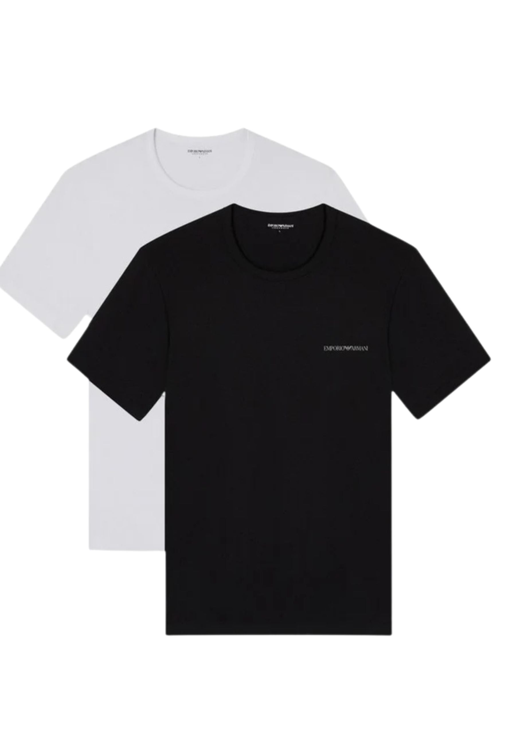 Emporio Armani T-Shirt Uomo 2 Pack Girocollo Stretch con Logo