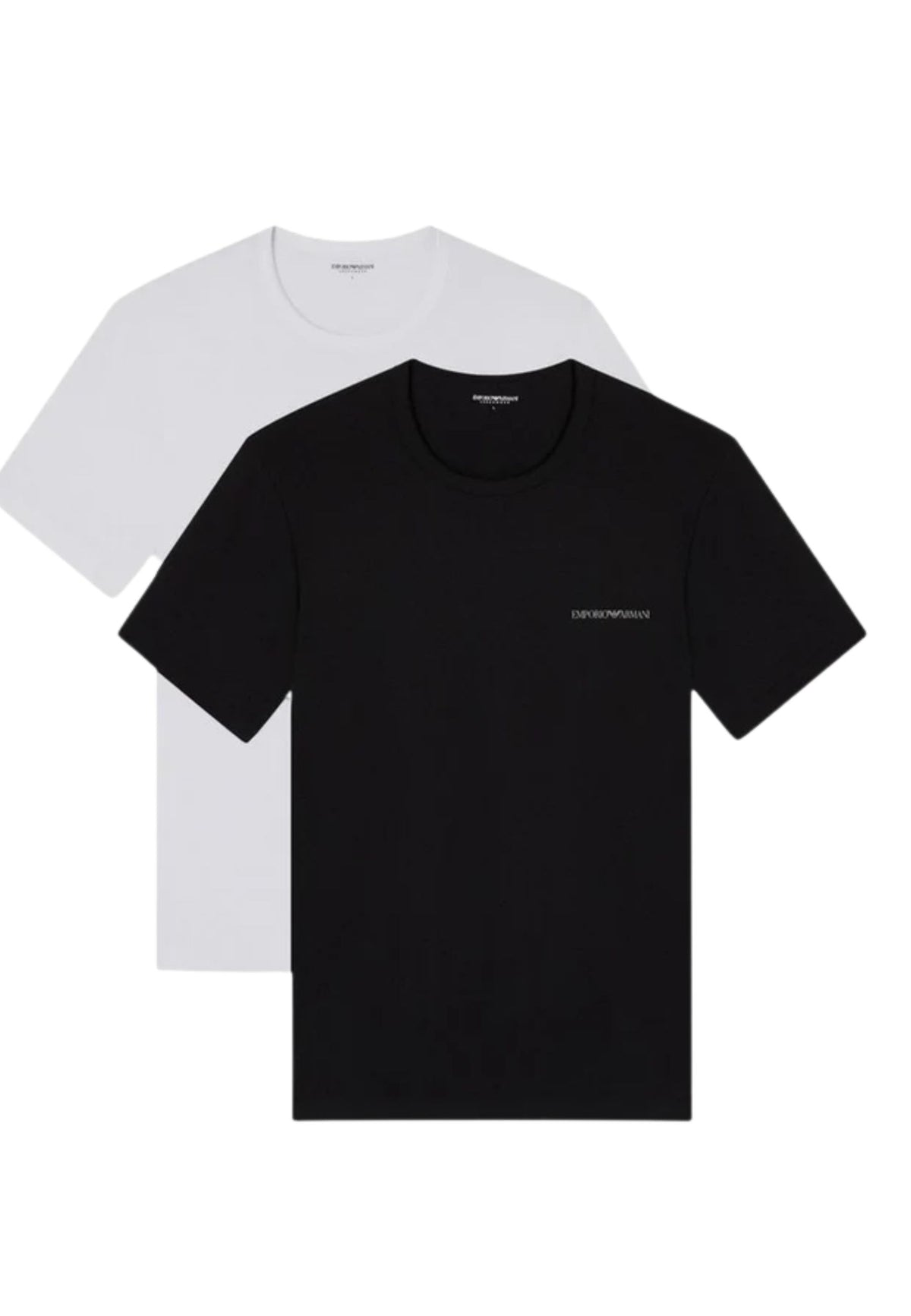 Emporio Armani T-Shirt Uomo 2 Pack Girocollo Stretch con Logo