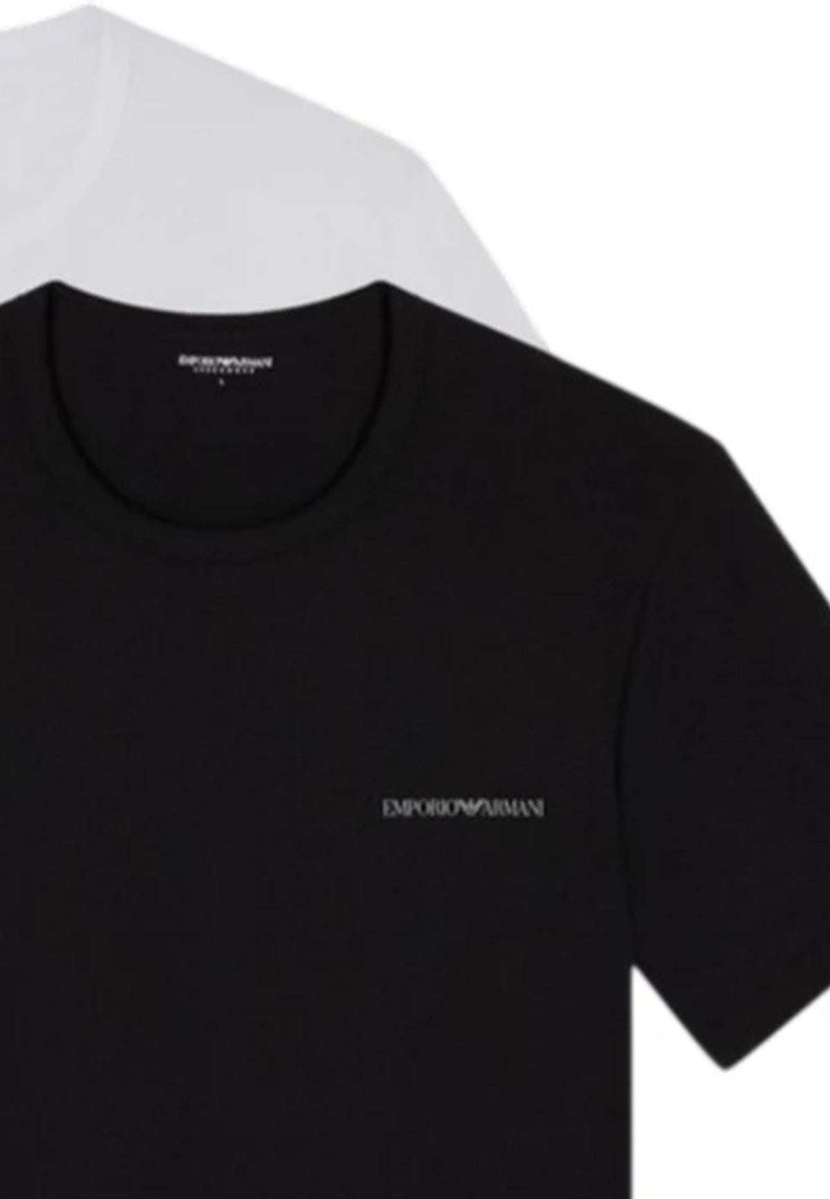 Emporio Armani T-Shirt Uomo 2 Pack Girocollo Stretch con Logo