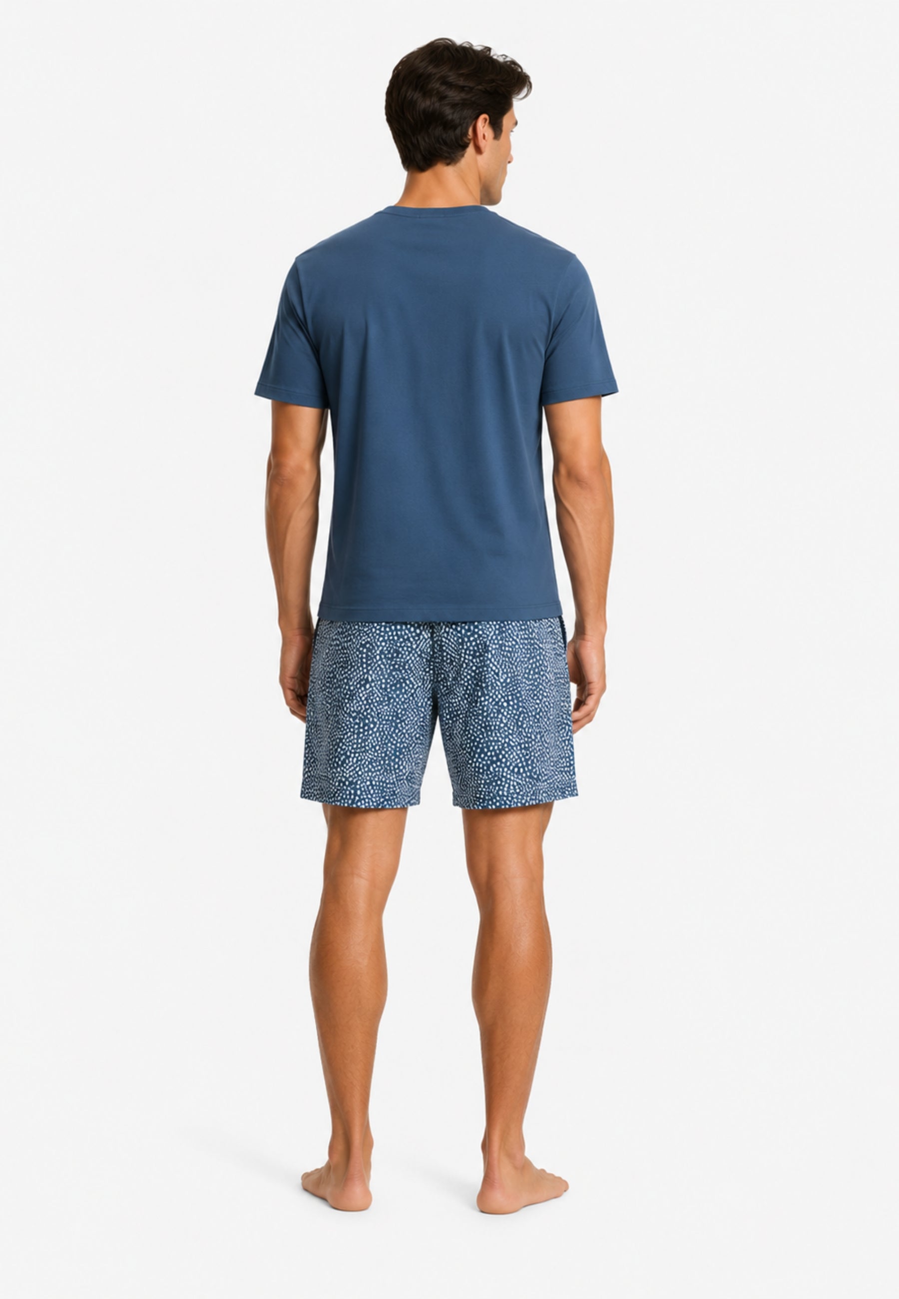 Emporio Armani - Pigiama Uomo con Bermuda in Jersey Stampa Pattern Mix