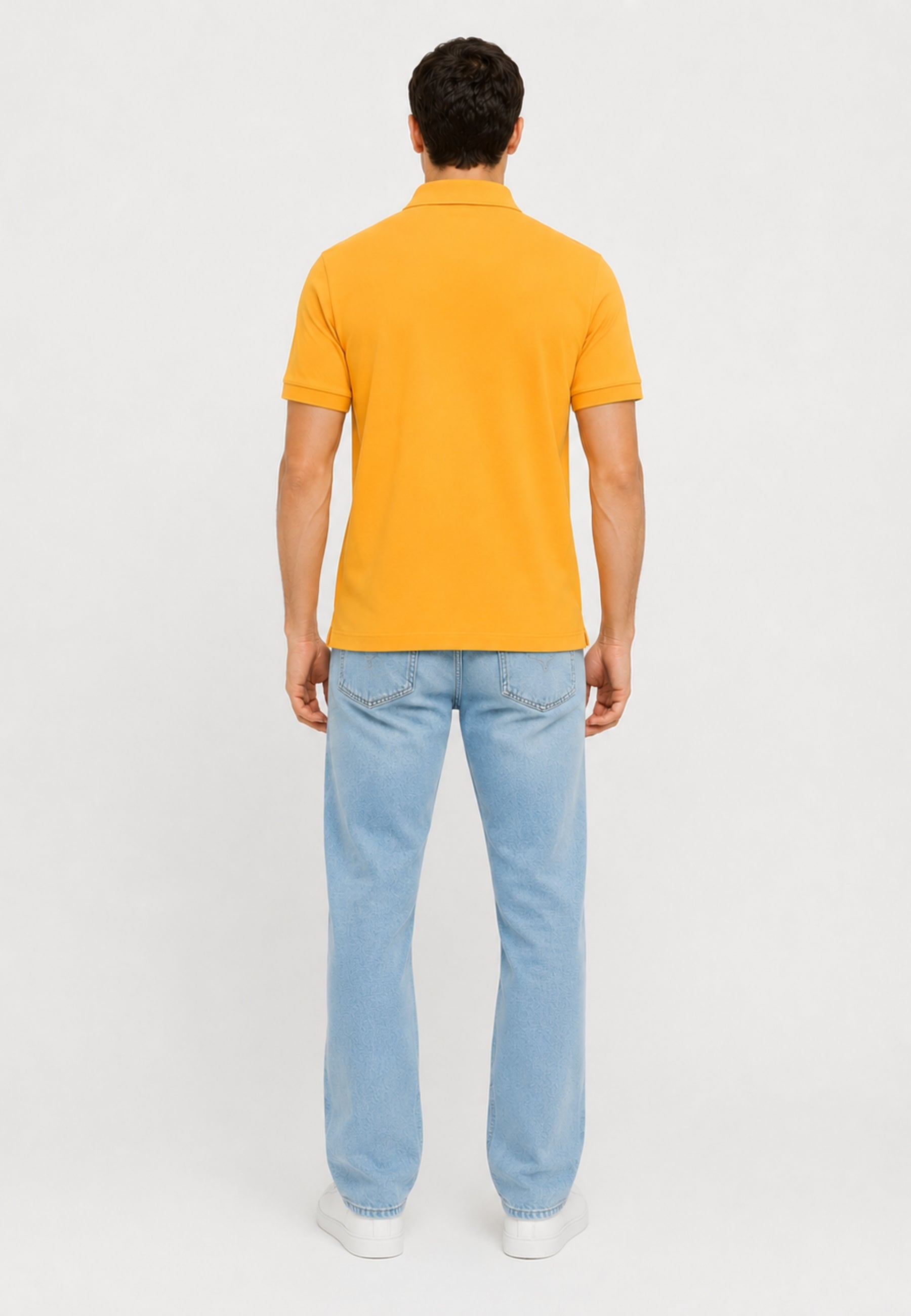 Emporio Armani Polo Uomo in Piqué di Cotone - Arancione