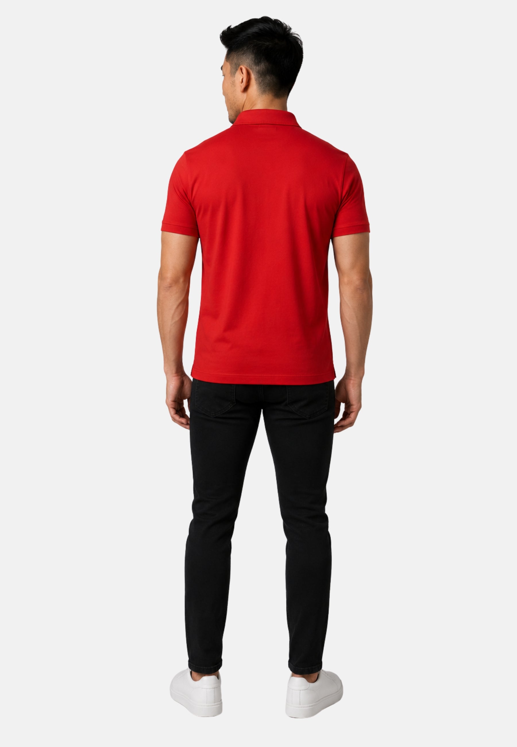 Emporio Armani Polo Uomo in Piqué di Cotone - Rossa