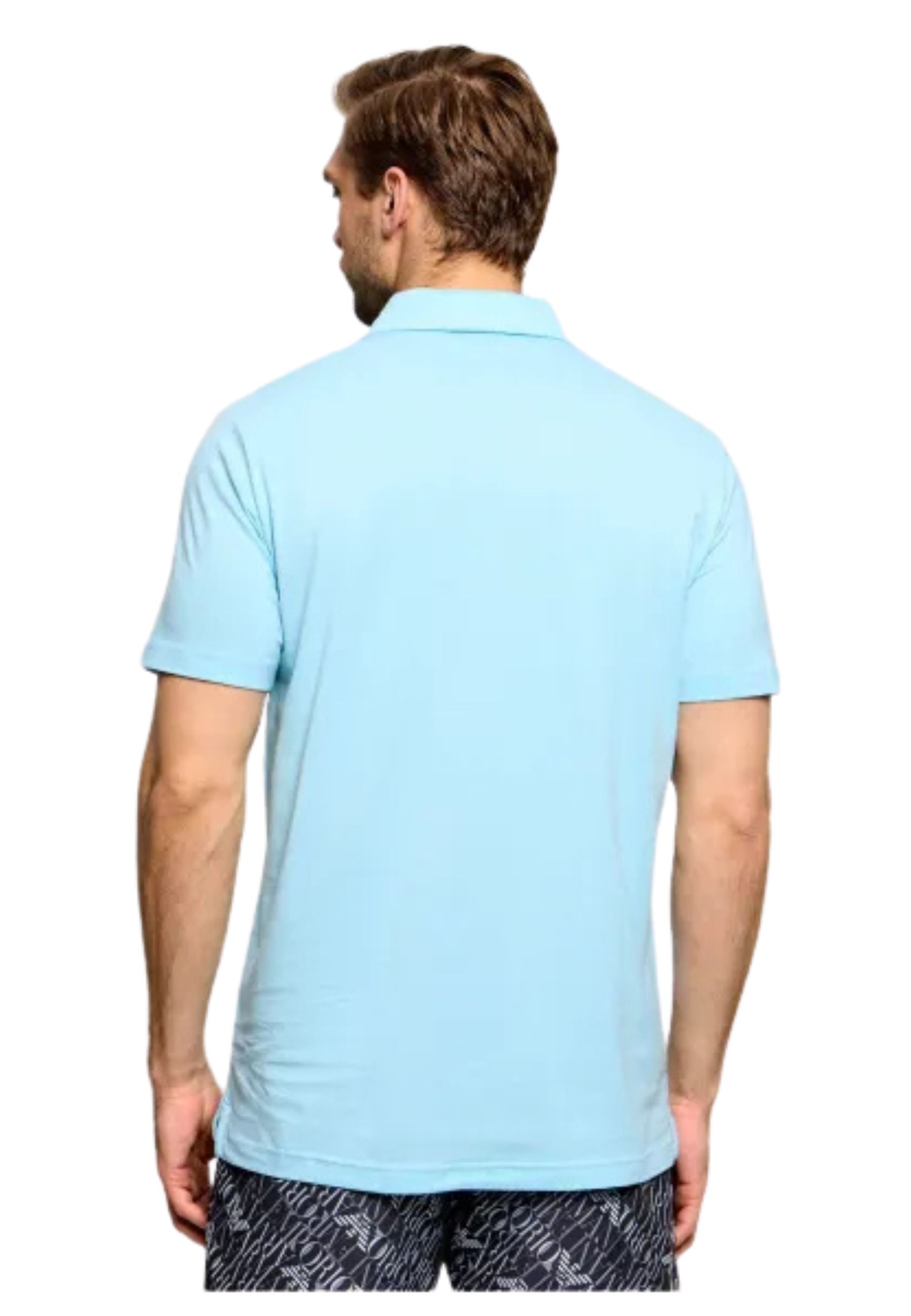 Emporio Armani Polo Uomo in Piqué di Cotone - Azzurro
