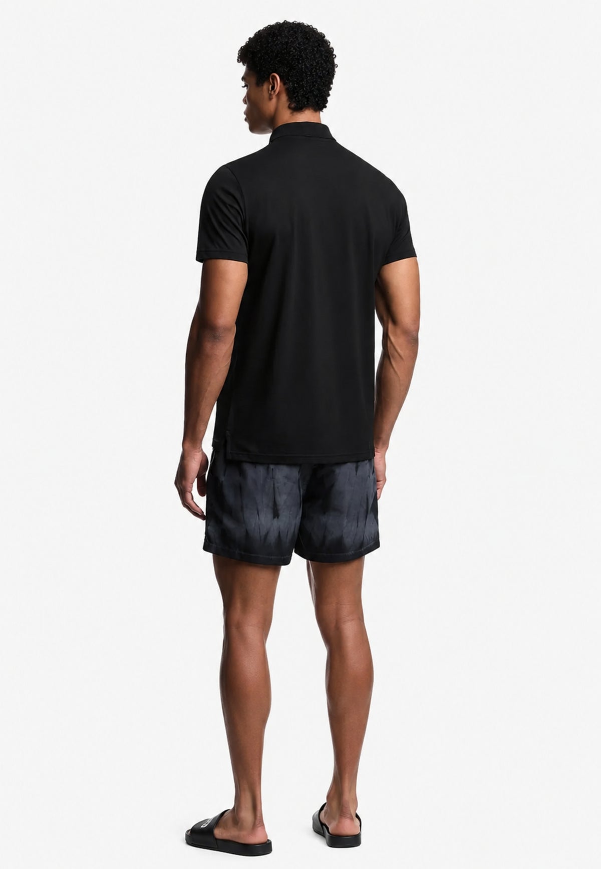 Emporio Armani Polo Uomo con Logotape sulle Spalle - Nera