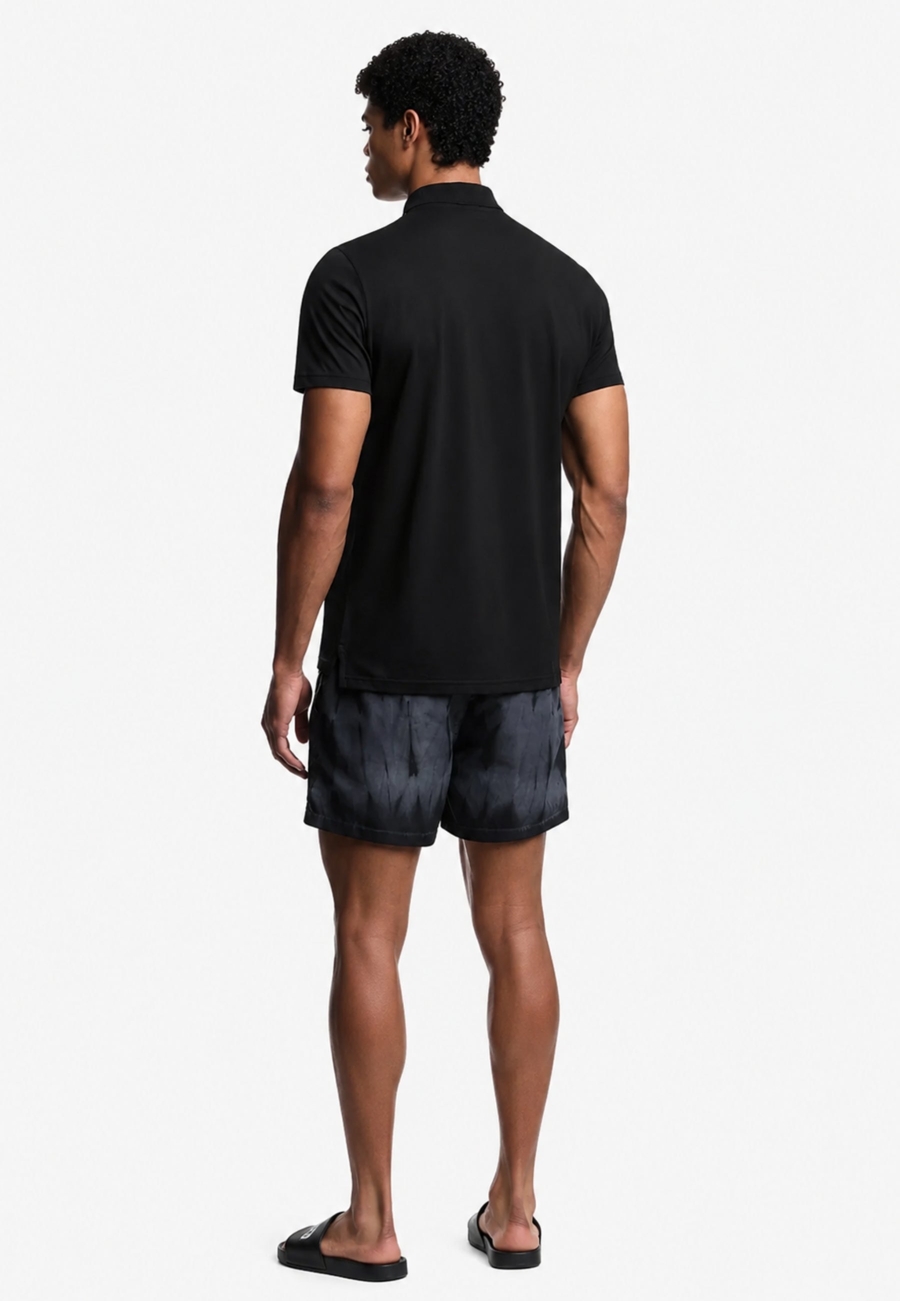 Emporio Armani Polo Uomo con Logotape sulle Spalle - Nera