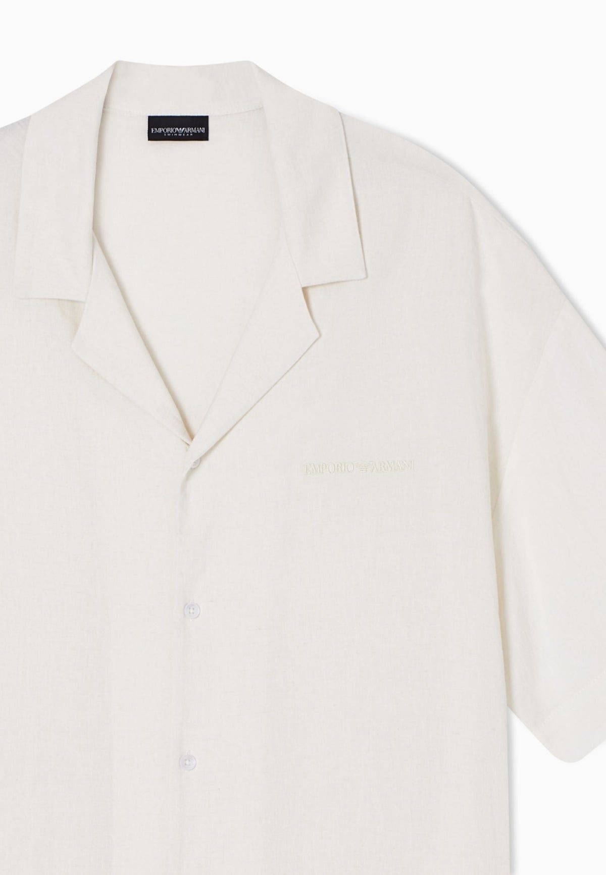 EMPORIO ARMANI - Camicia Beachwear in Misto Lino