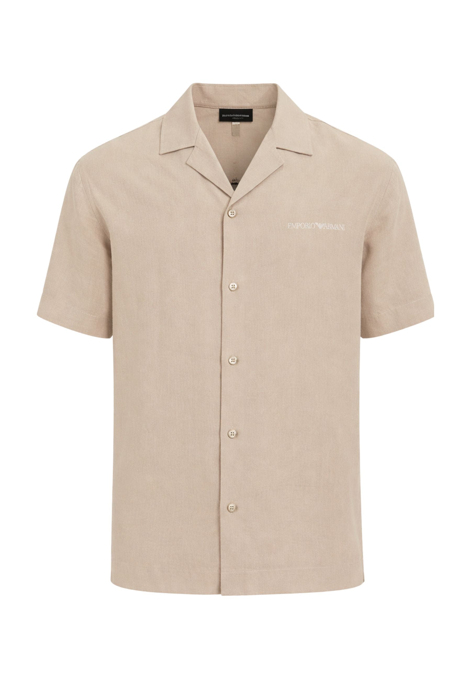 Camicia beachwear in misto lino