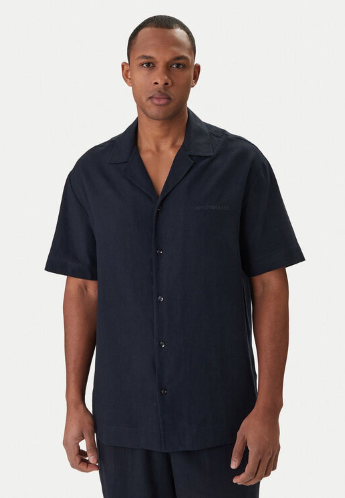EMPORIO ARMANI - Camicia Beachwear in Misto Lino