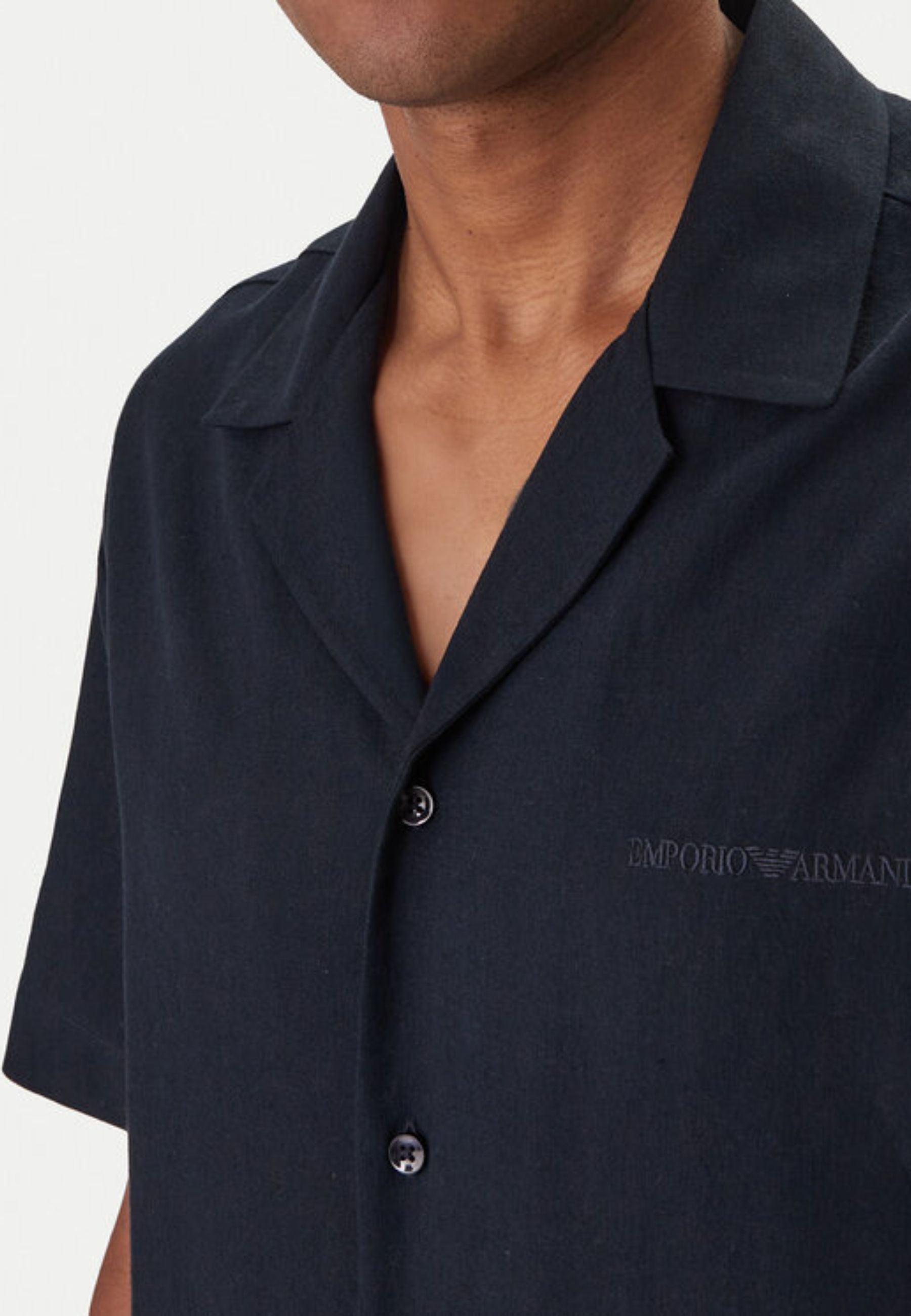 EMPORIO ARMANI - Camicia Beachwear in Misto Lino