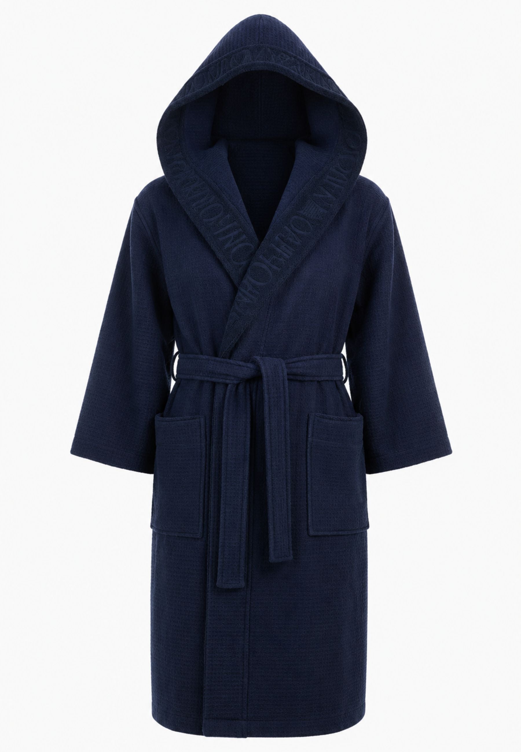 Emporio Armani Accappatoio Uomo con Cappuccio - Blu Navy