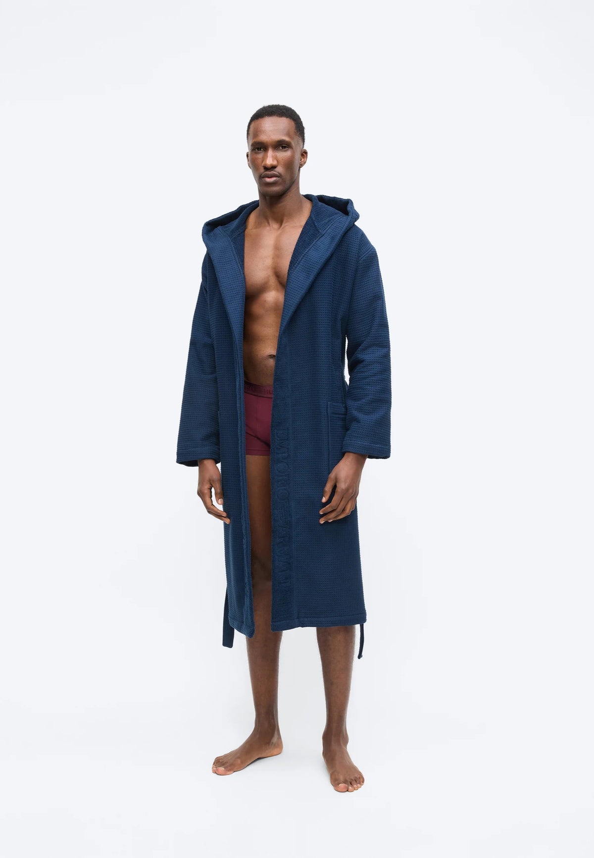 Emporio Armani Accappatoio Uomo con Cappuccio - Blu Navy