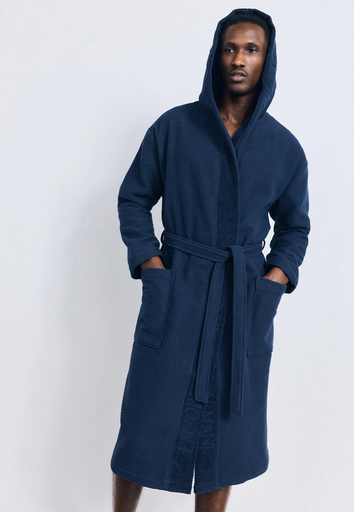 Emporio Armani Accappatoio Uomo con Cappuccio - Blu Navy