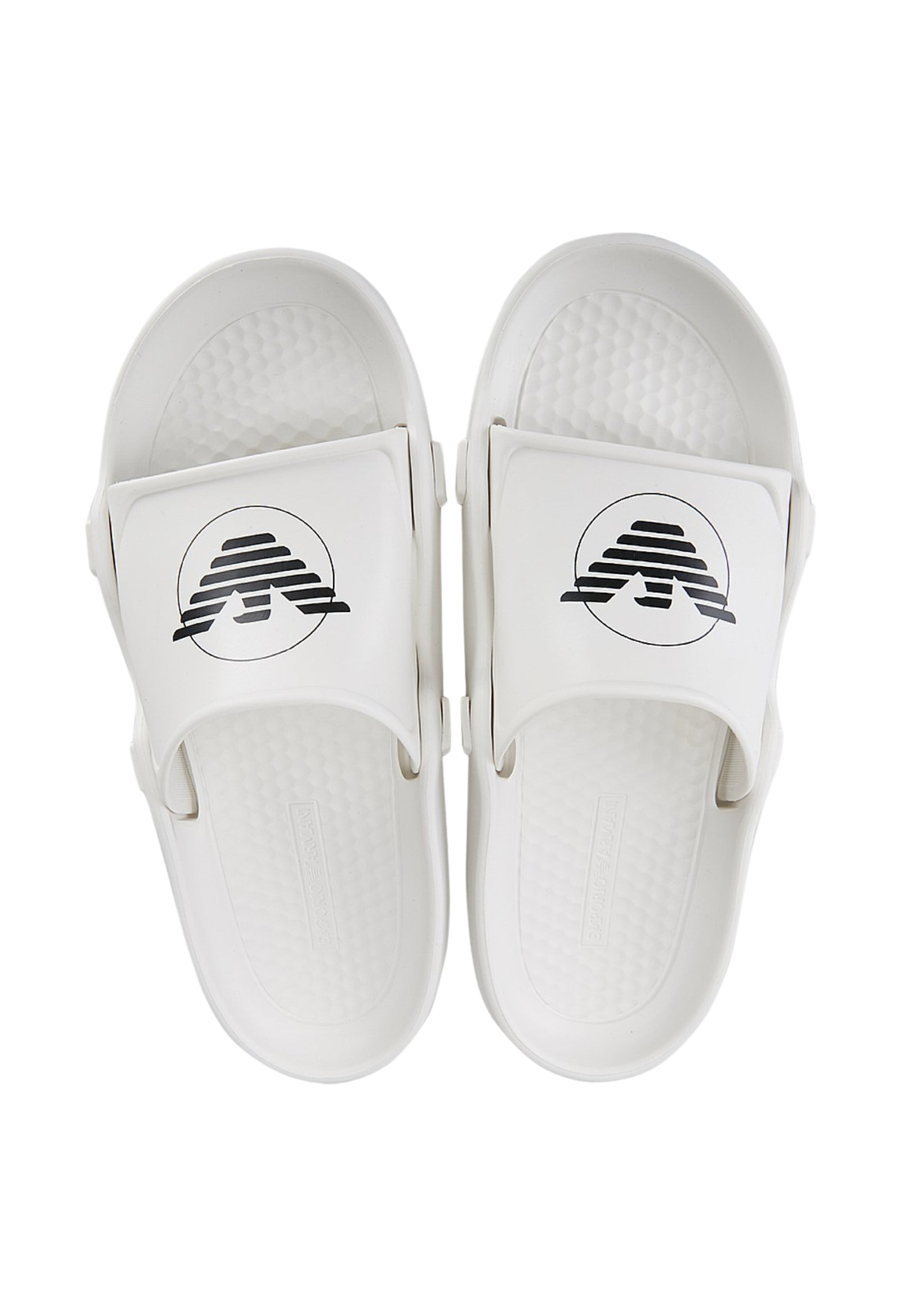Emporio Armani Sliders Sagomate con Aquila - Bianco