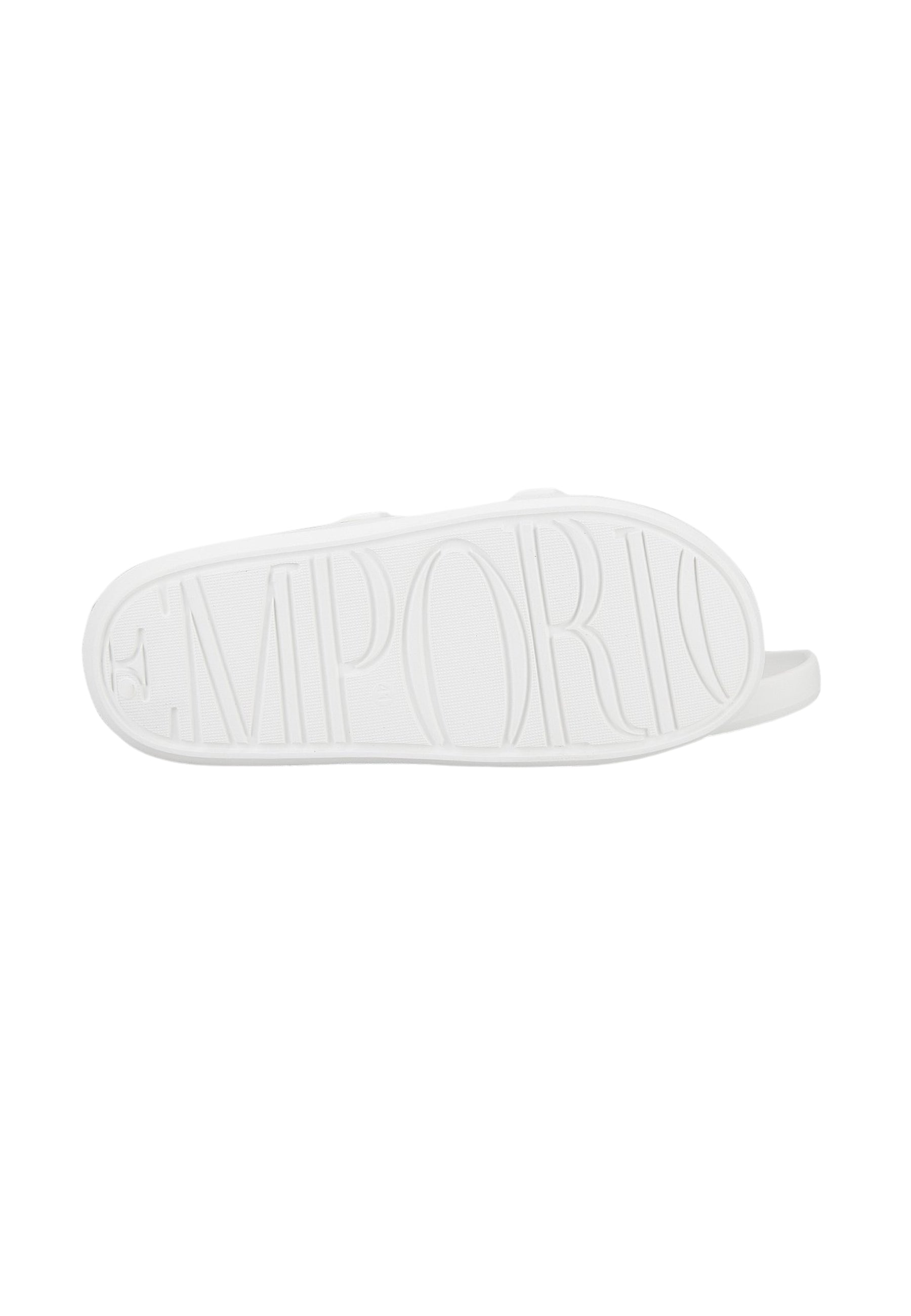 Emporio Armani Sliders Sagomate con Aquila - Bianco
