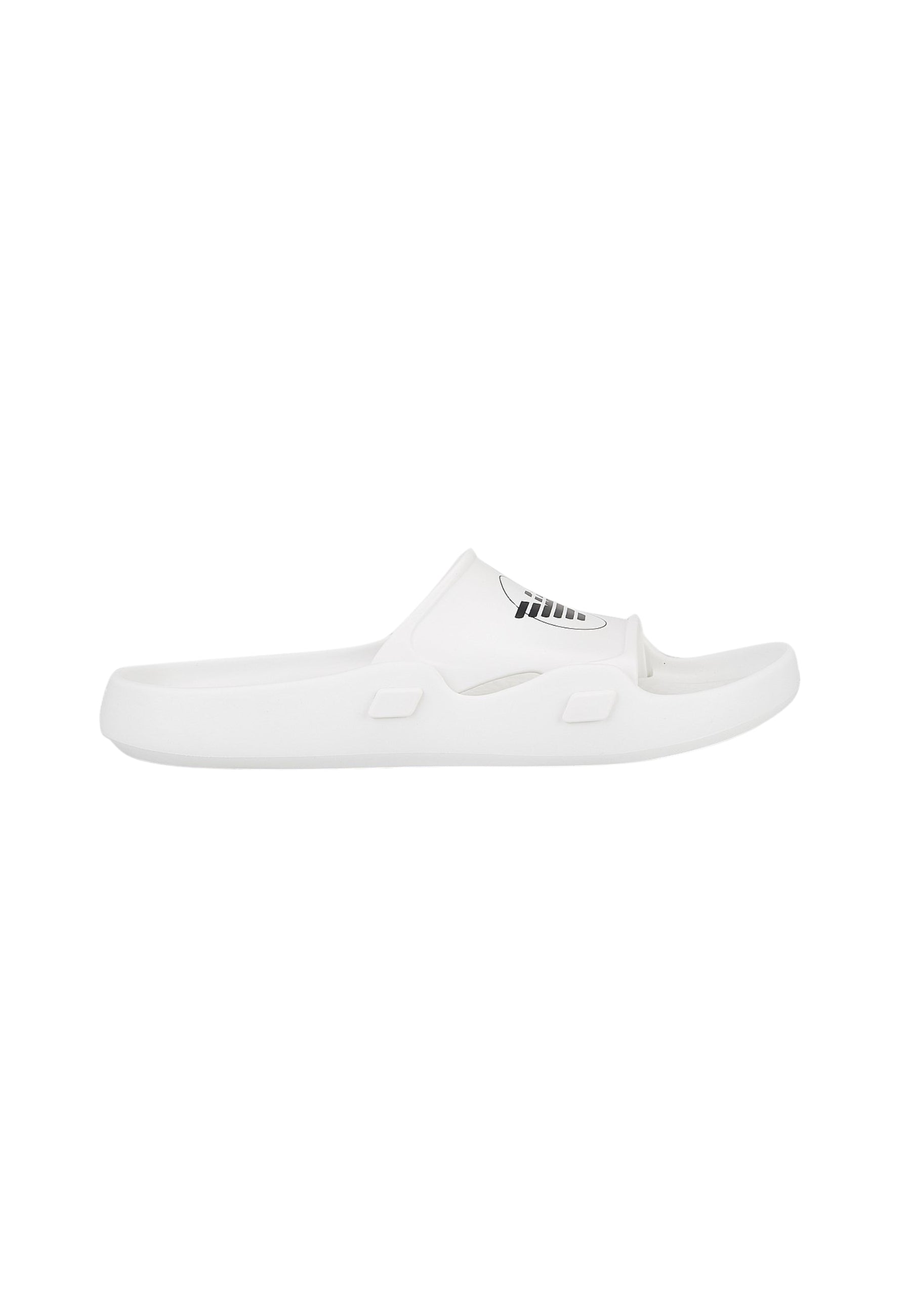 Emporio Armani Sliders Sagomate con Aquila - Bianco
