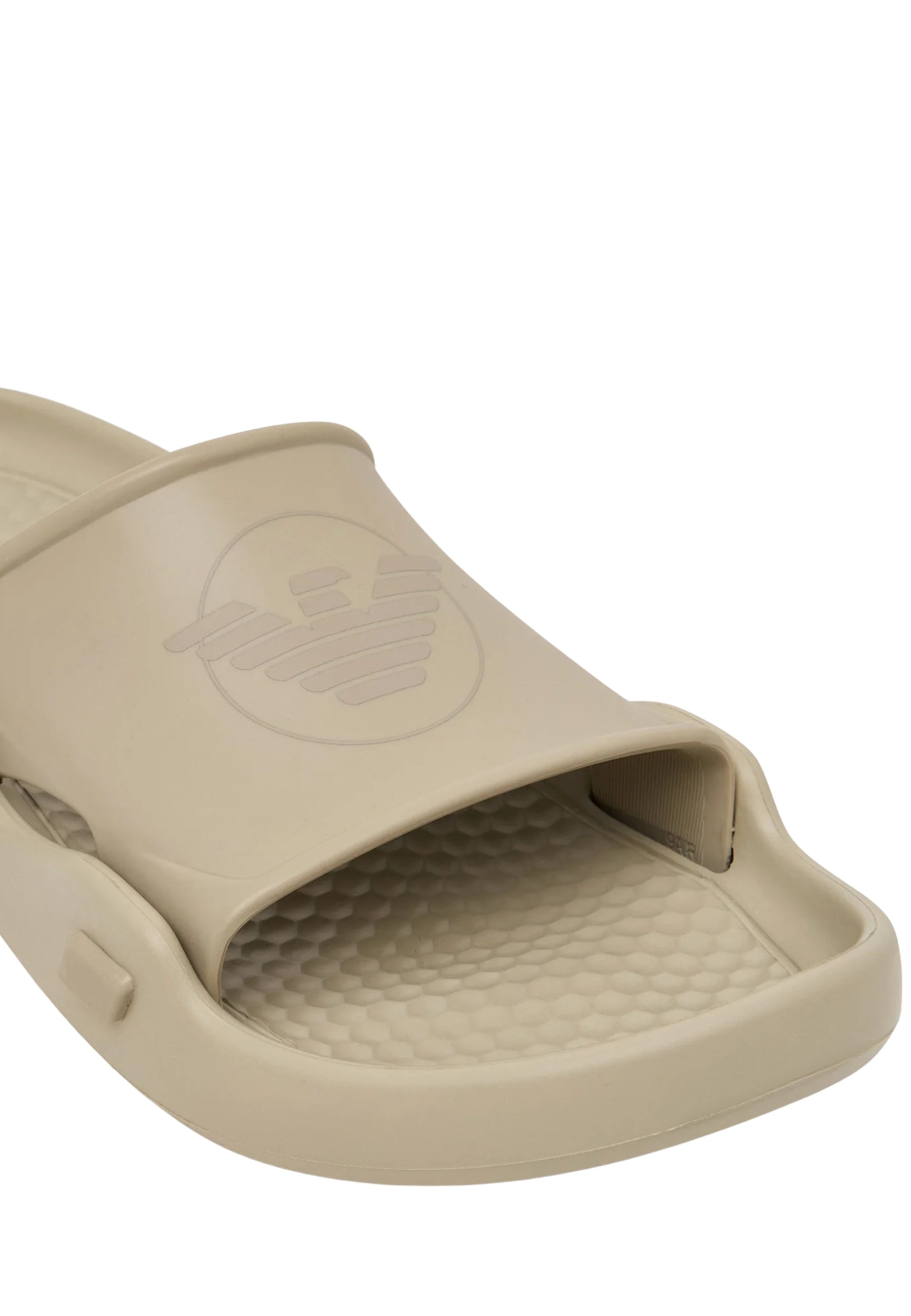 Emporio Armani Sliders Sagomate con Aquila - Beige