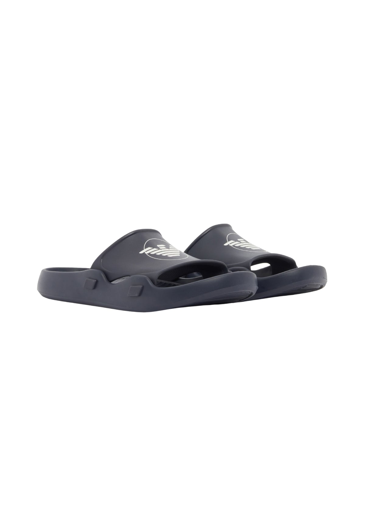 Emporio Armani Sliders Sagomate con Aquila - Blu