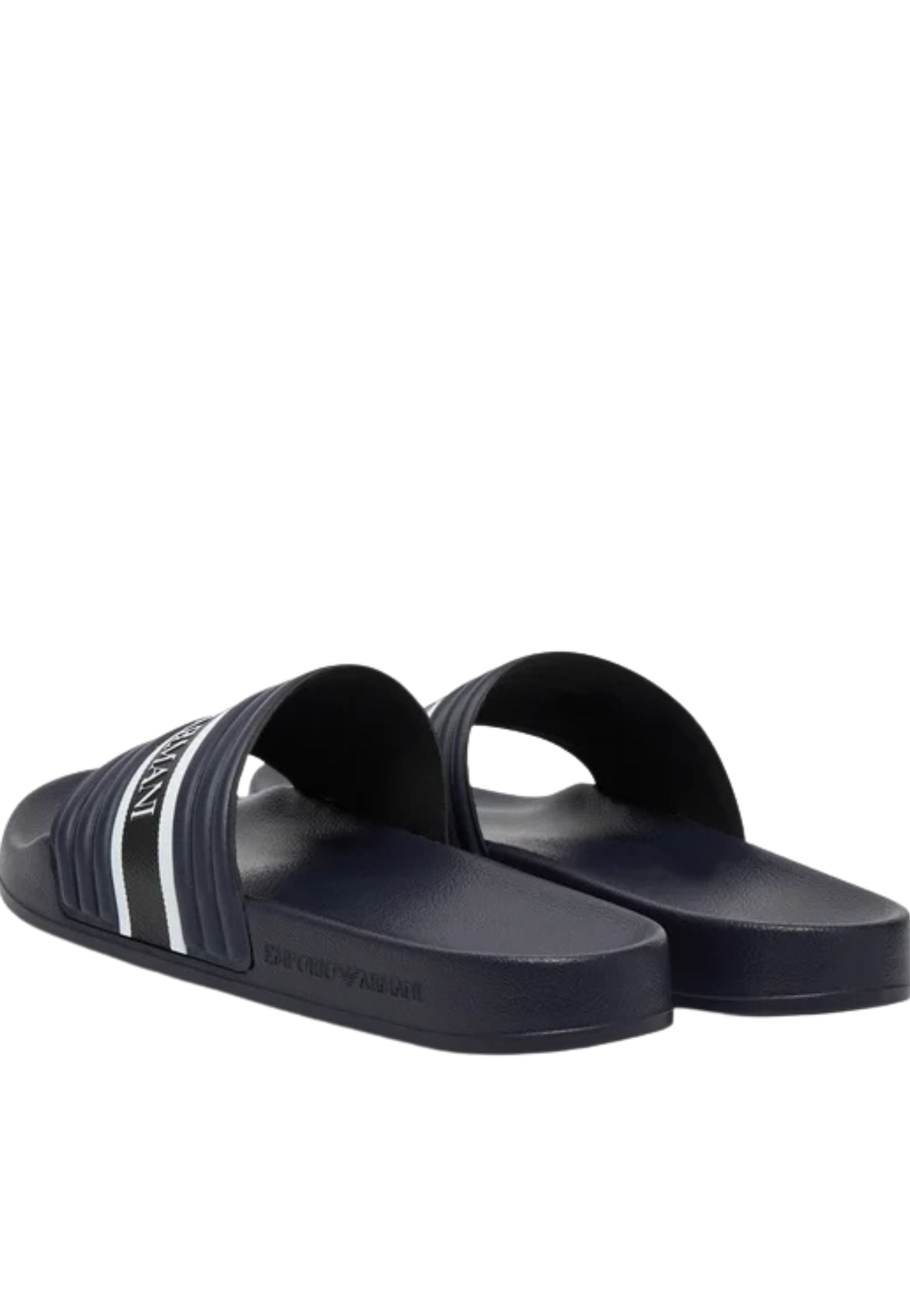 Emporio Armani - Ciabatte slide logo a contrasto