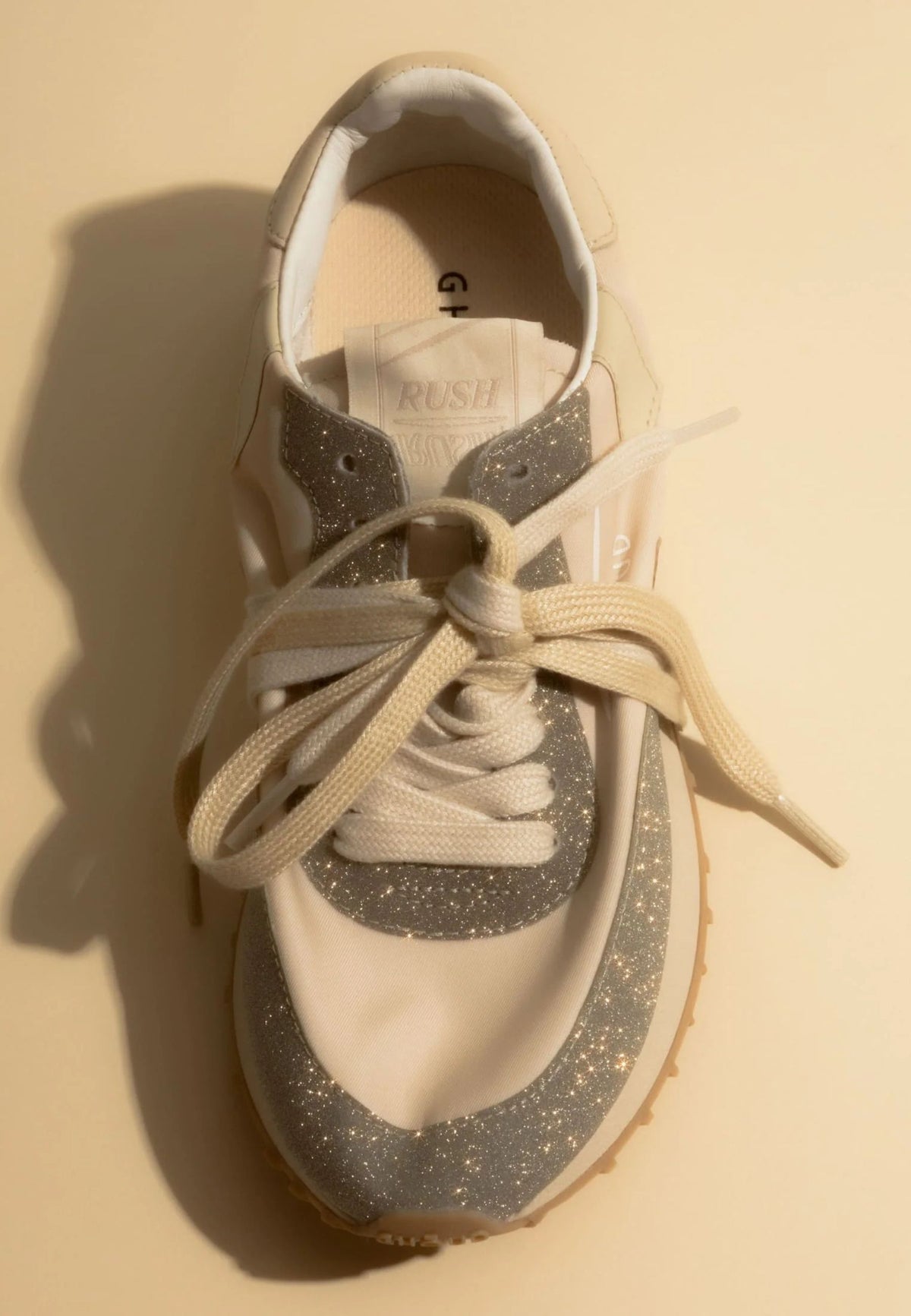 Sneakers Ghoud Rush Monoblock Bianco Glitter