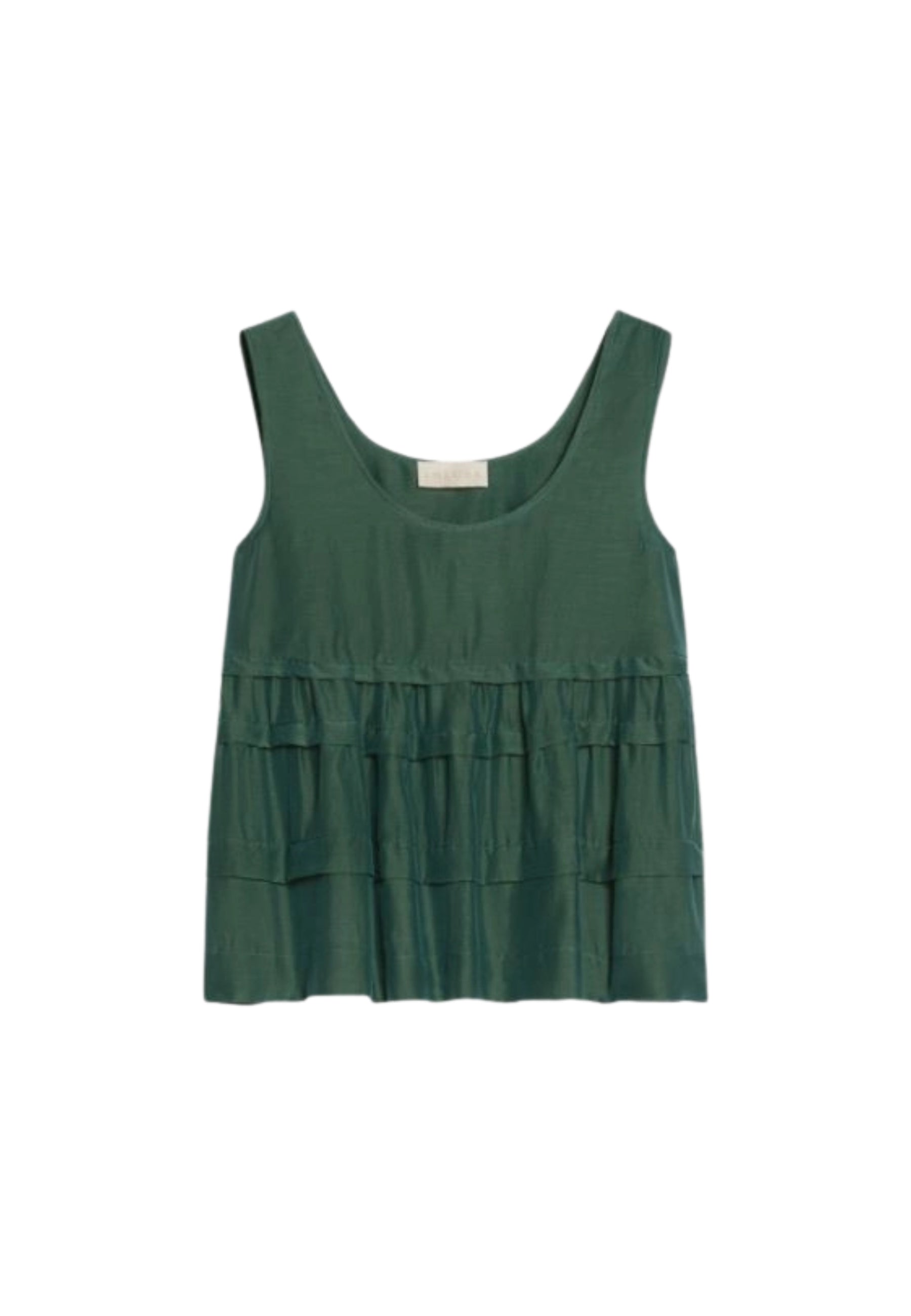 iBlues Top in Misto Seta con Balze