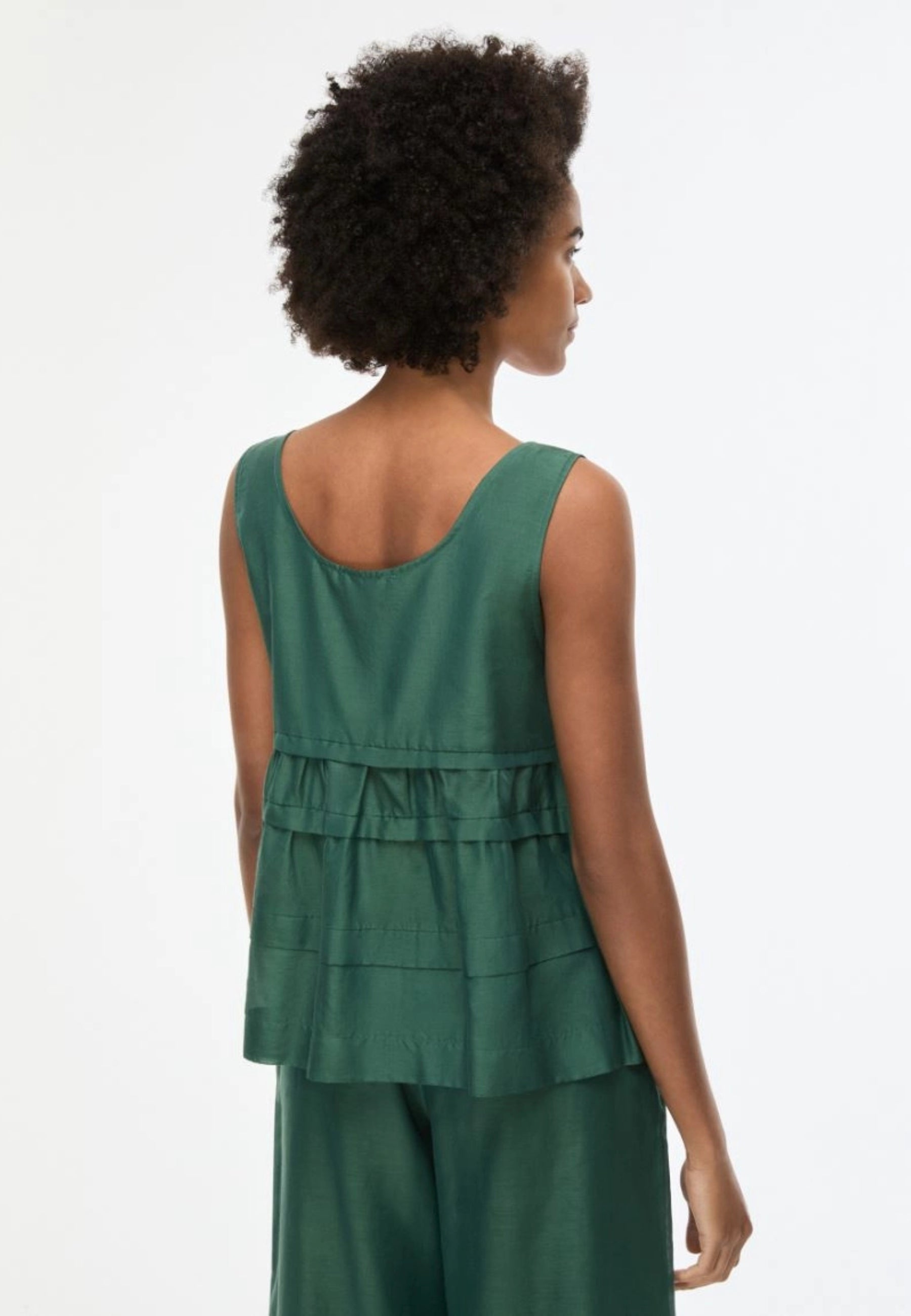iBlues Top in Misto Seta con Balze
