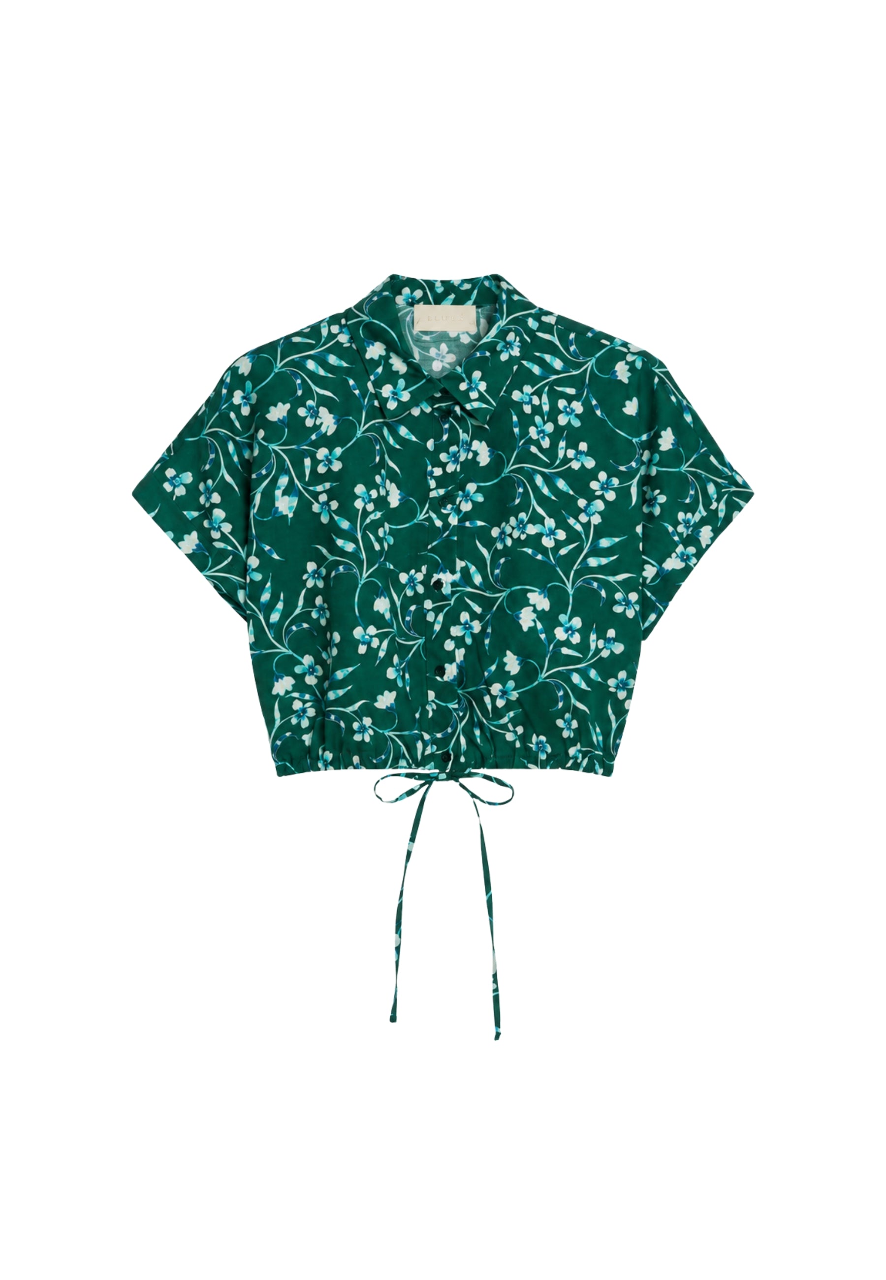 iBlues Camicia Bomber Stampata in Misto Lino e Cotone