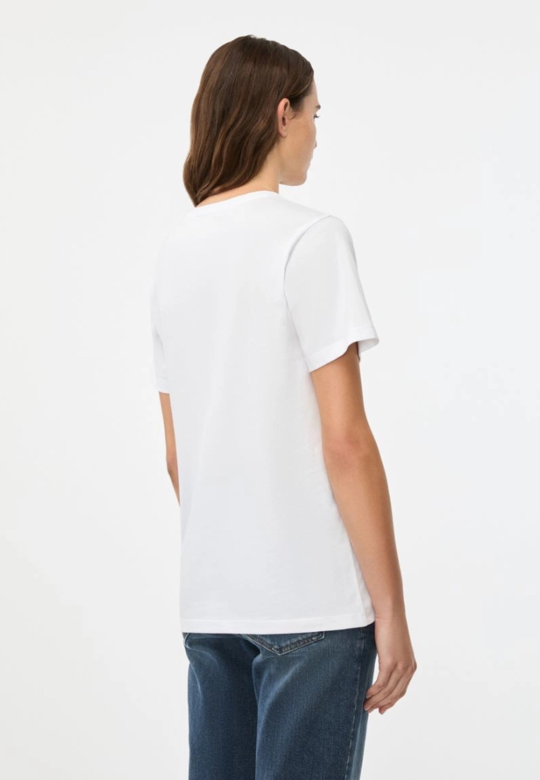 iBlues T-shirt in Cotone con Stampa e Ricamo Floreale
