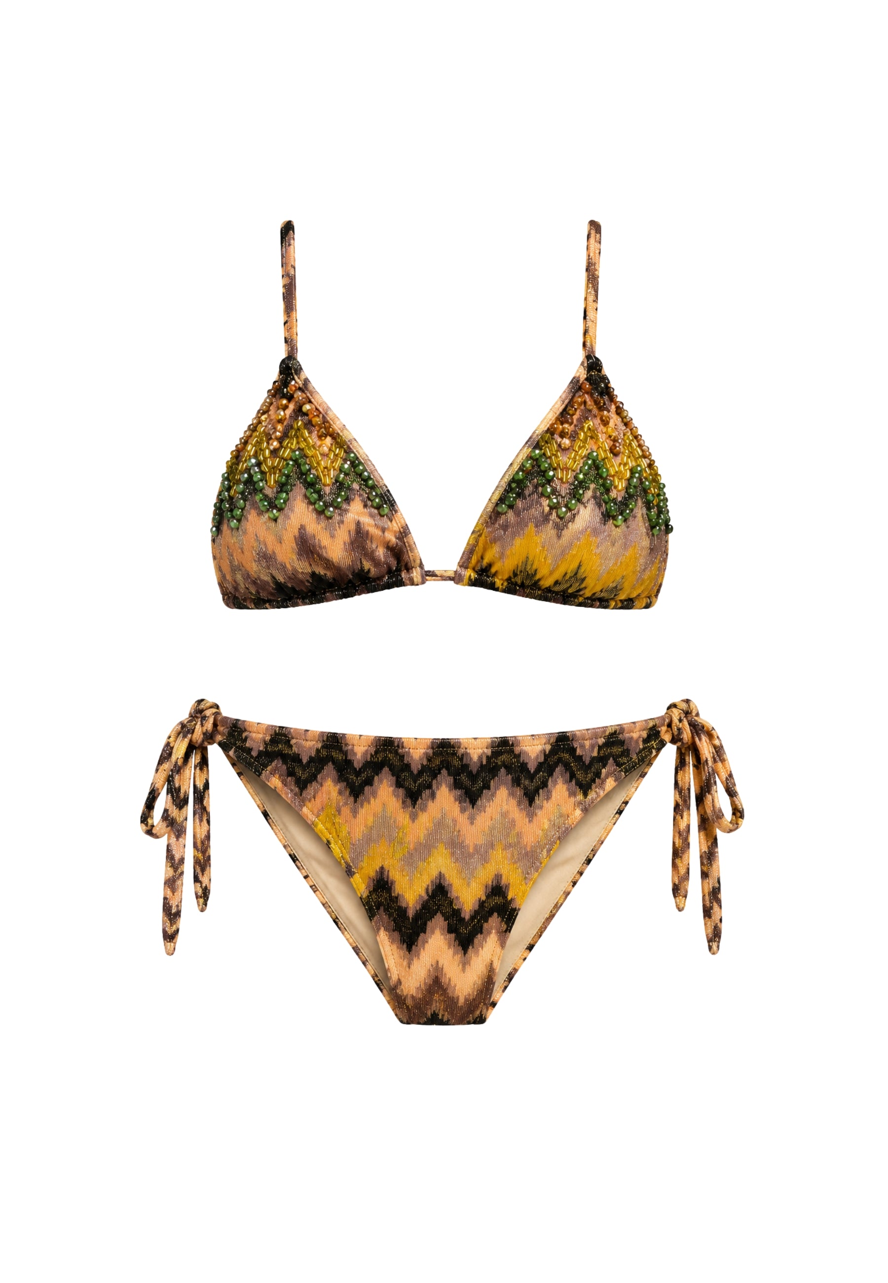 Ilaria Vitagliano Bikini triangolo degradé con ricami