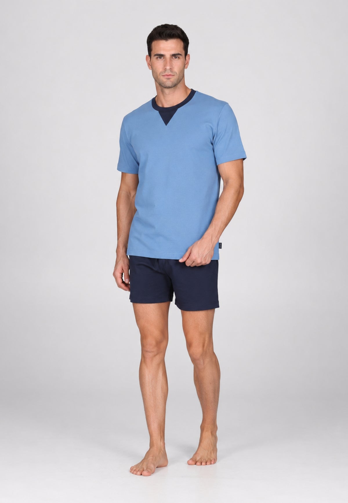 JULIPET - Pigiama Corto Uomo in Cotone Supima Fresh Cotton