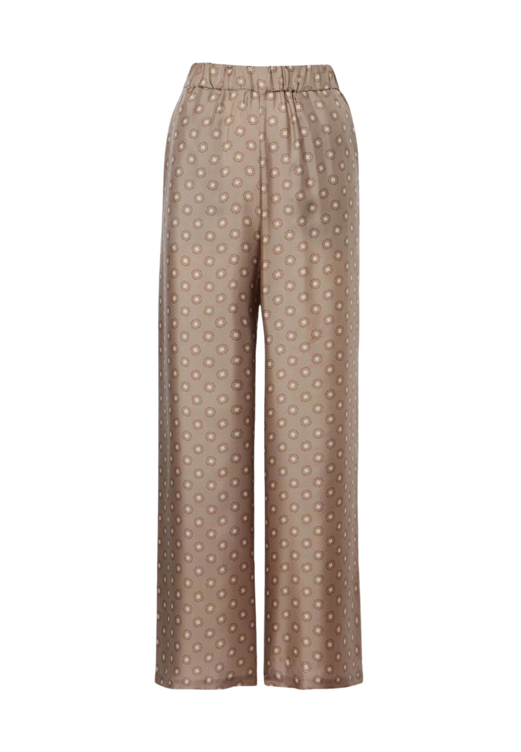 Pantaloni Max Mara Leisure "Vik" in seta stampata
