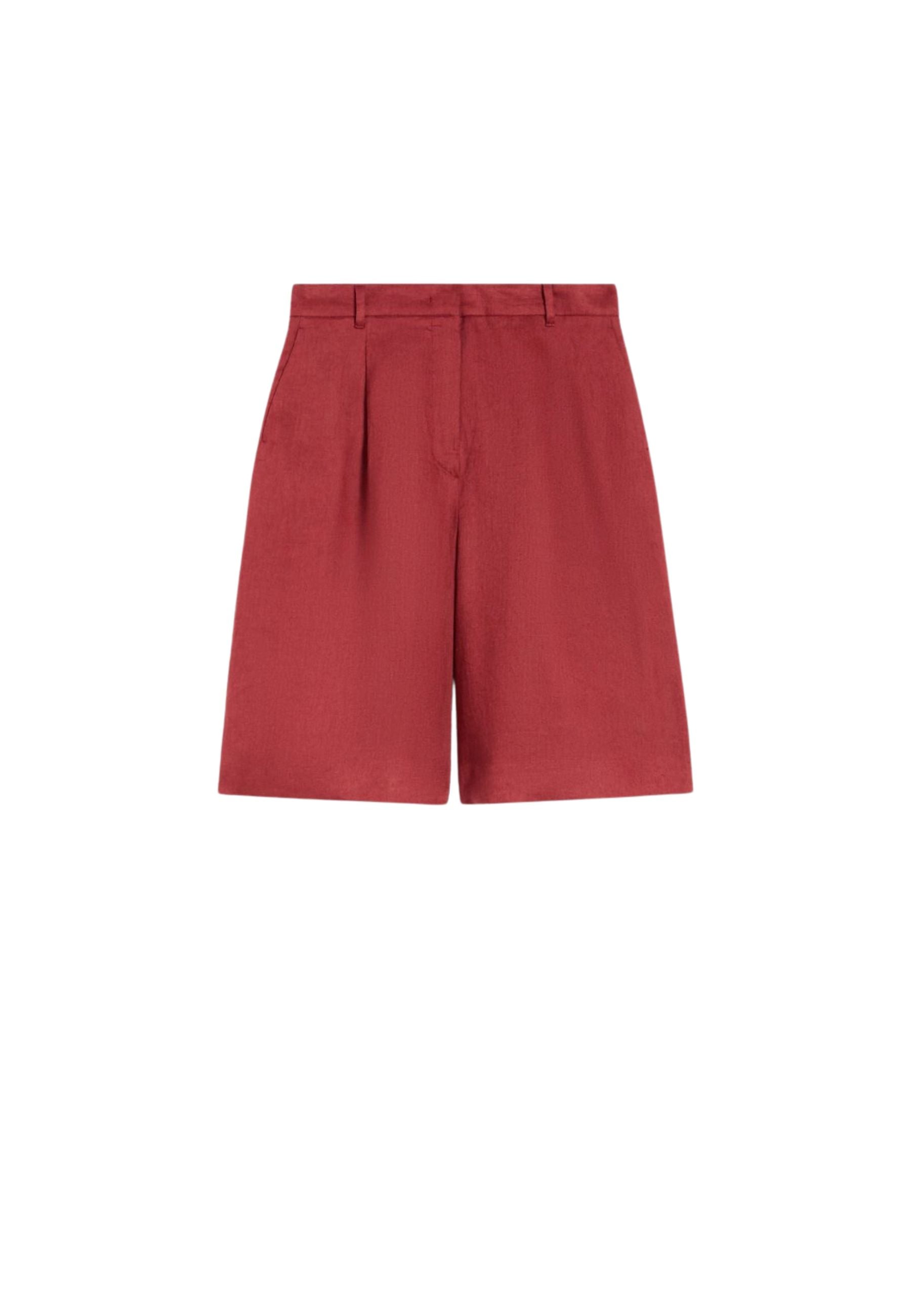 Max Mara Studio - Bermuda lungo in tela di lino