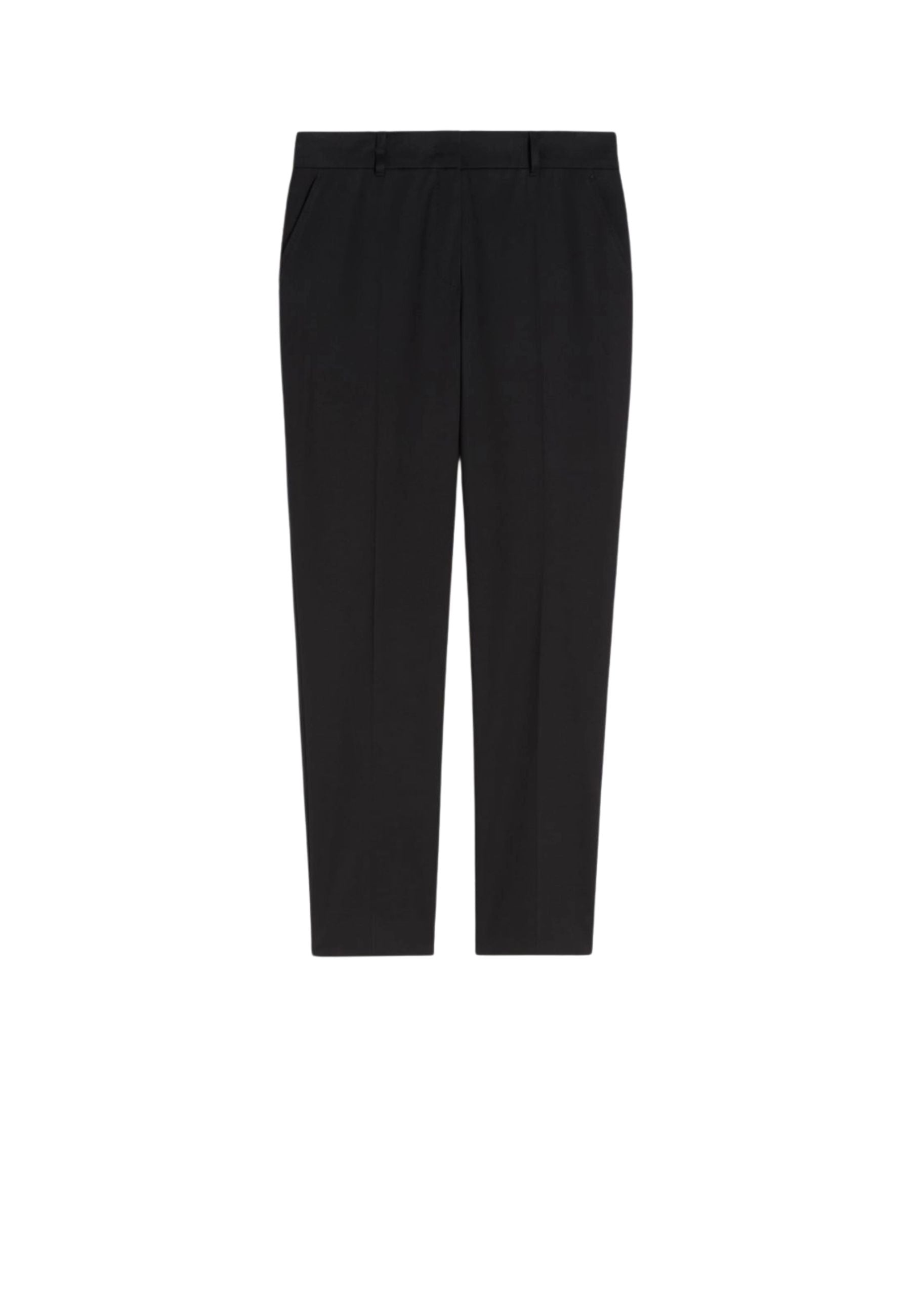 Pantalone a sigaretta in cotone stretch nero