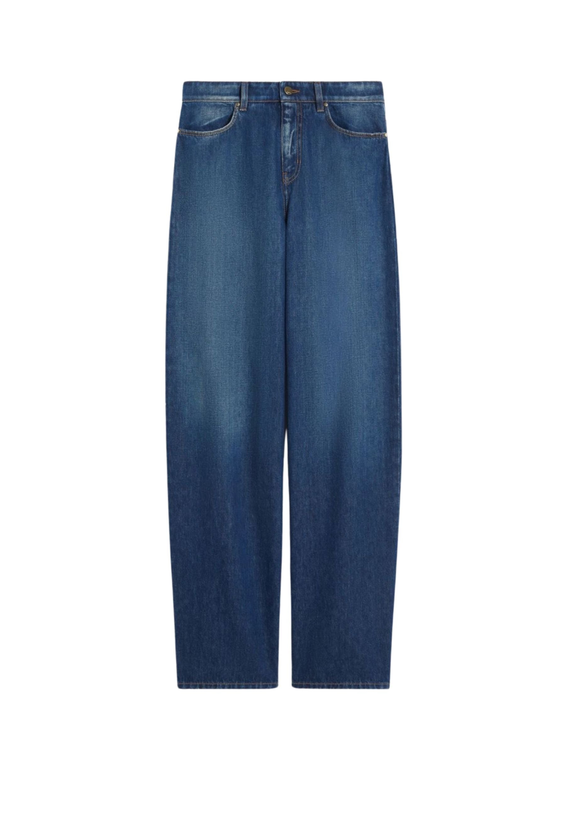 Max Mara - Jeans baggy in denim blu