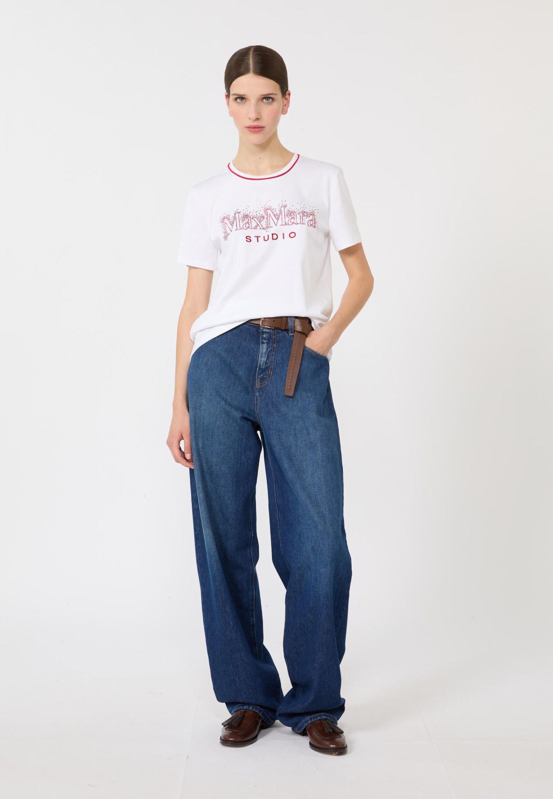 T-shirt Max Mara Studio in cotone con logo