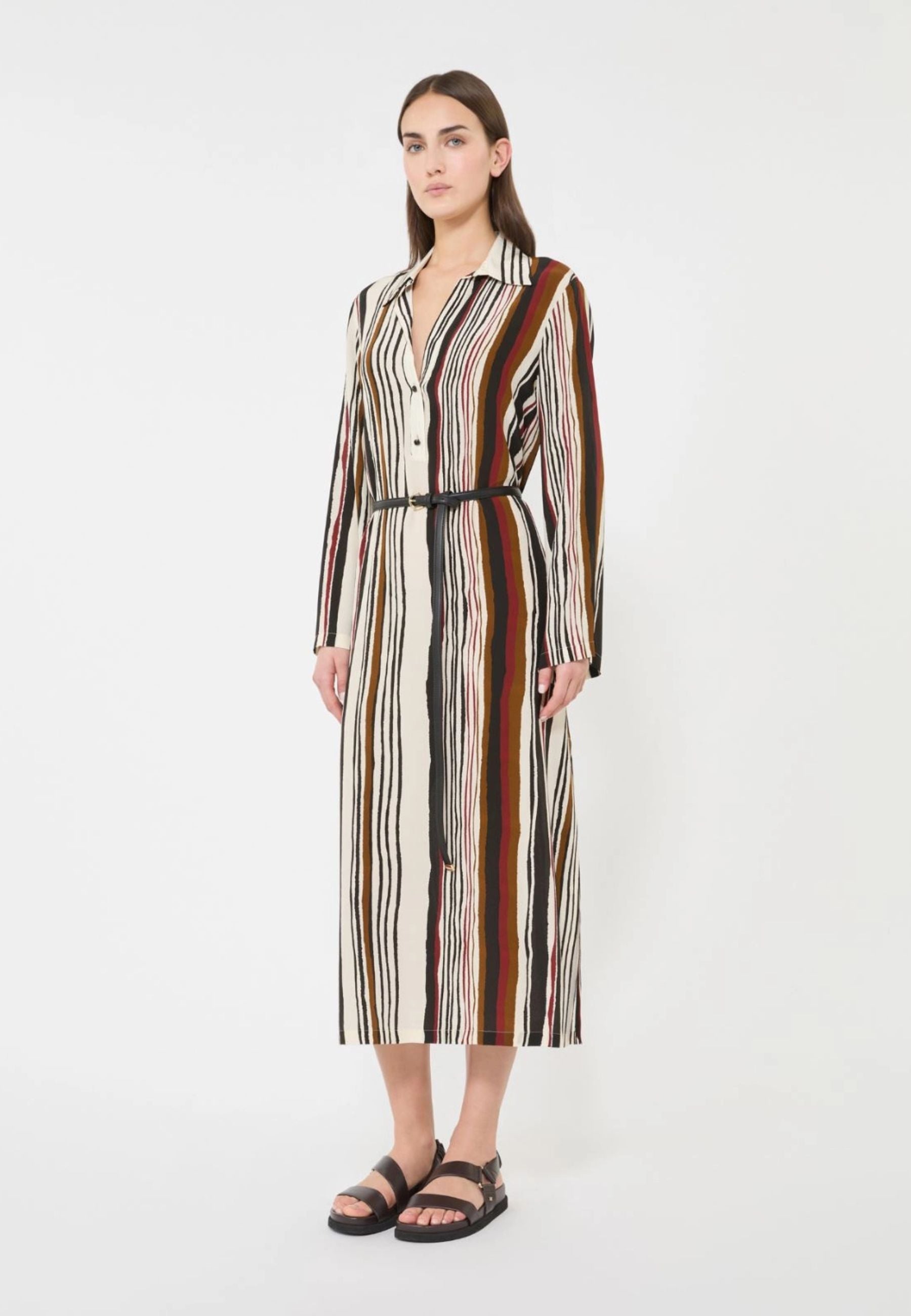 Max Mara Studio - Abito caftano in seta stampata