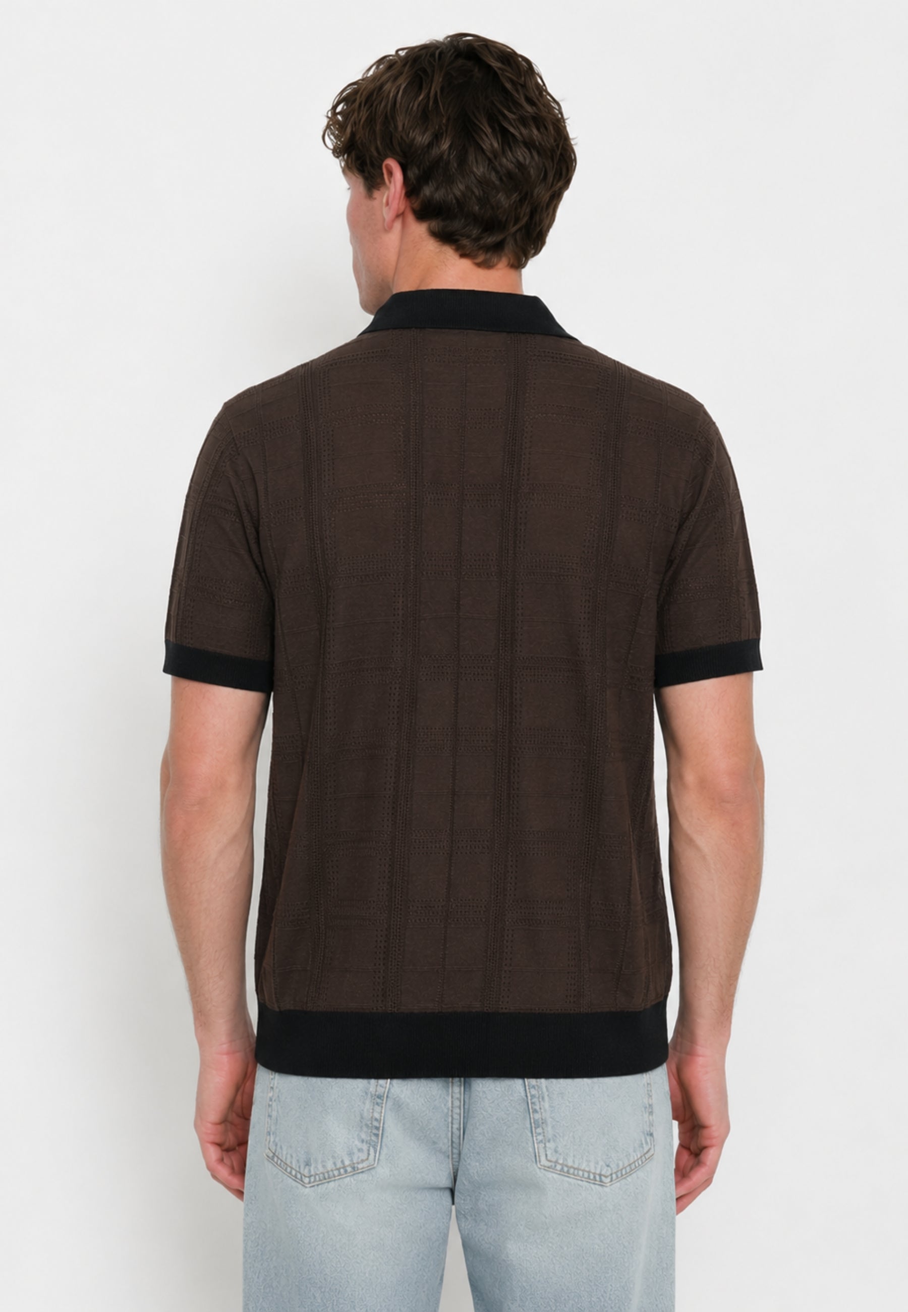 Paolo Pecora Polo in maglia microtraforata
