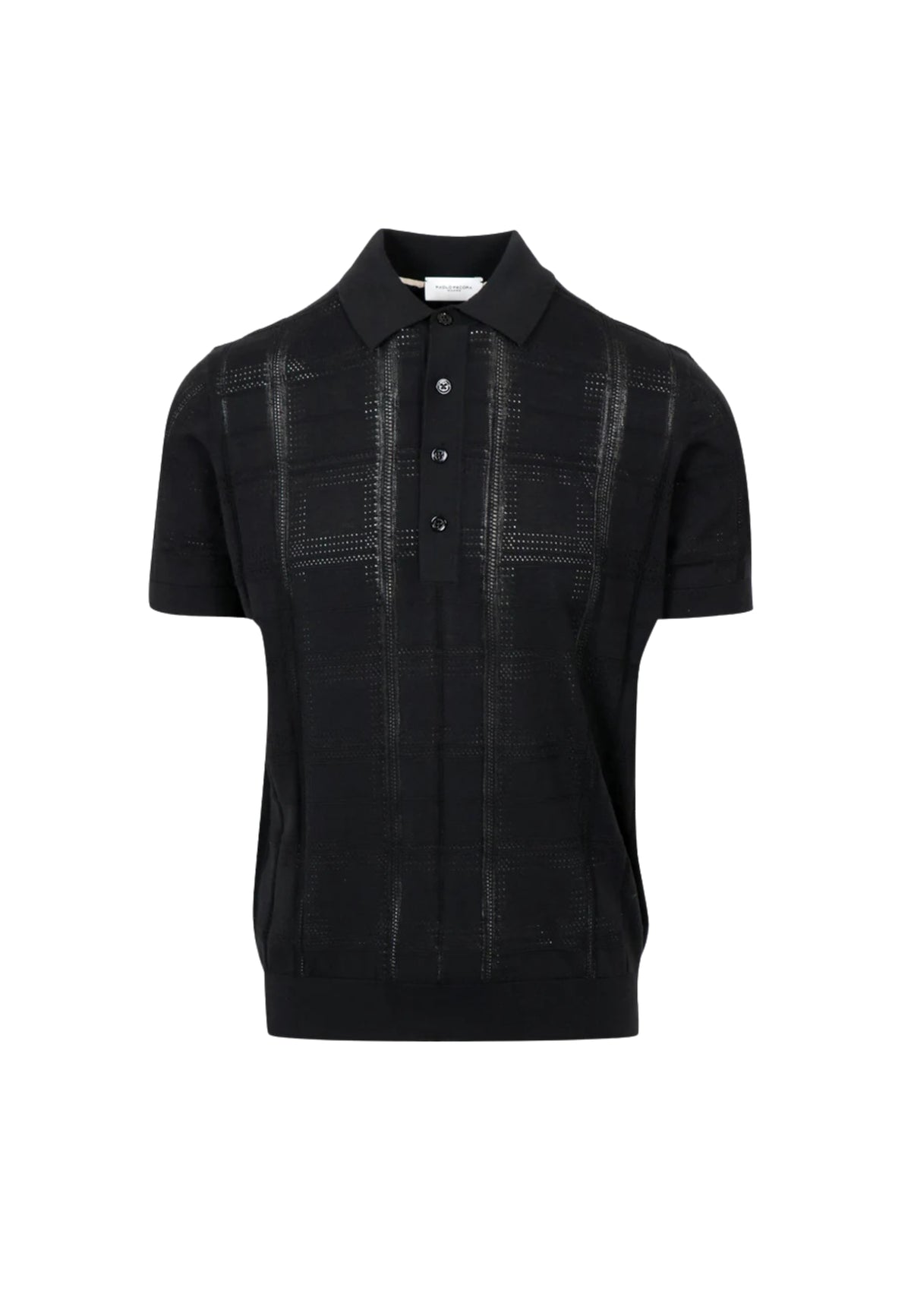 Paolo Pecora Polo in maglia microtraforata