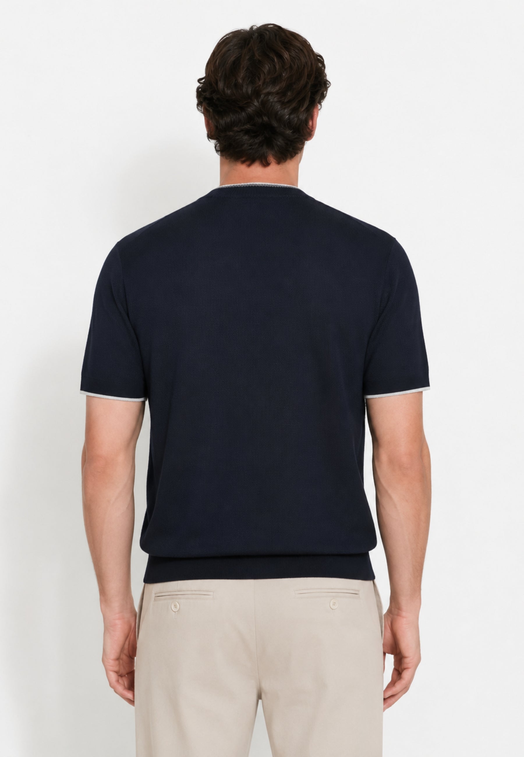 Paolo Pecora Maglia girocollo in cotone a nido d'ape