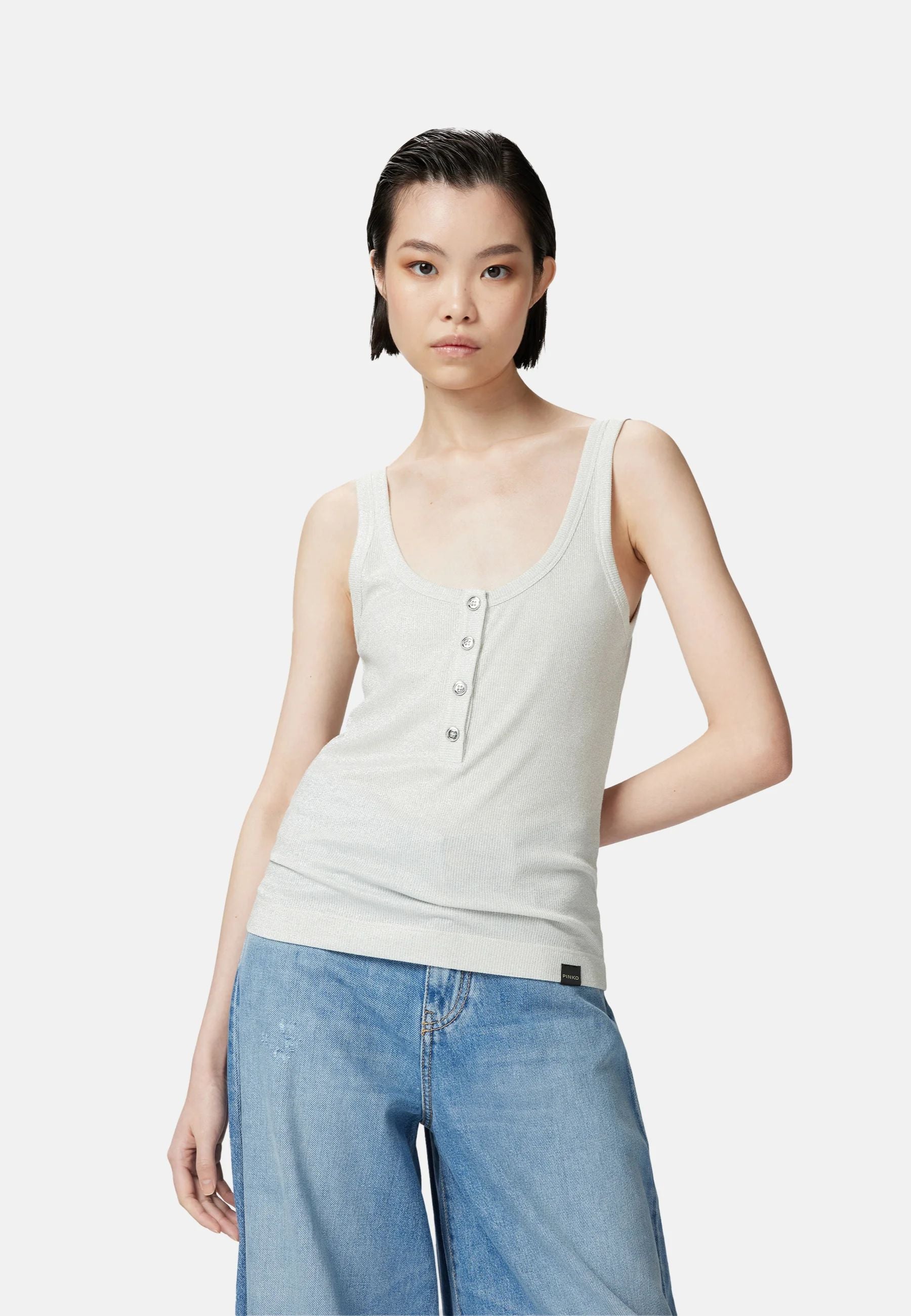 Chimera Tank Top effetto metallizzato