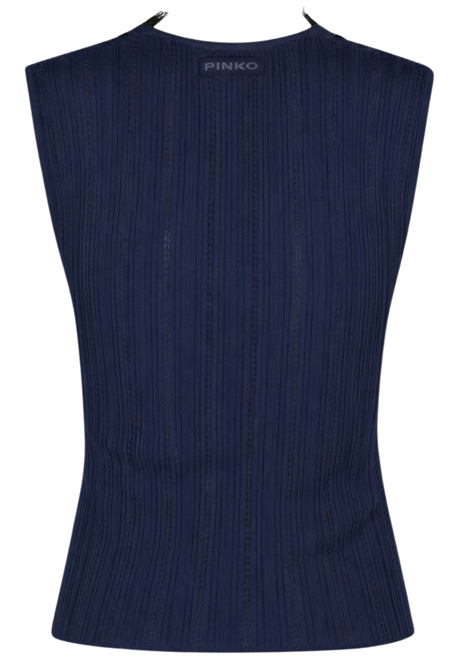 Top PINKO Montanaia in maglia traforata