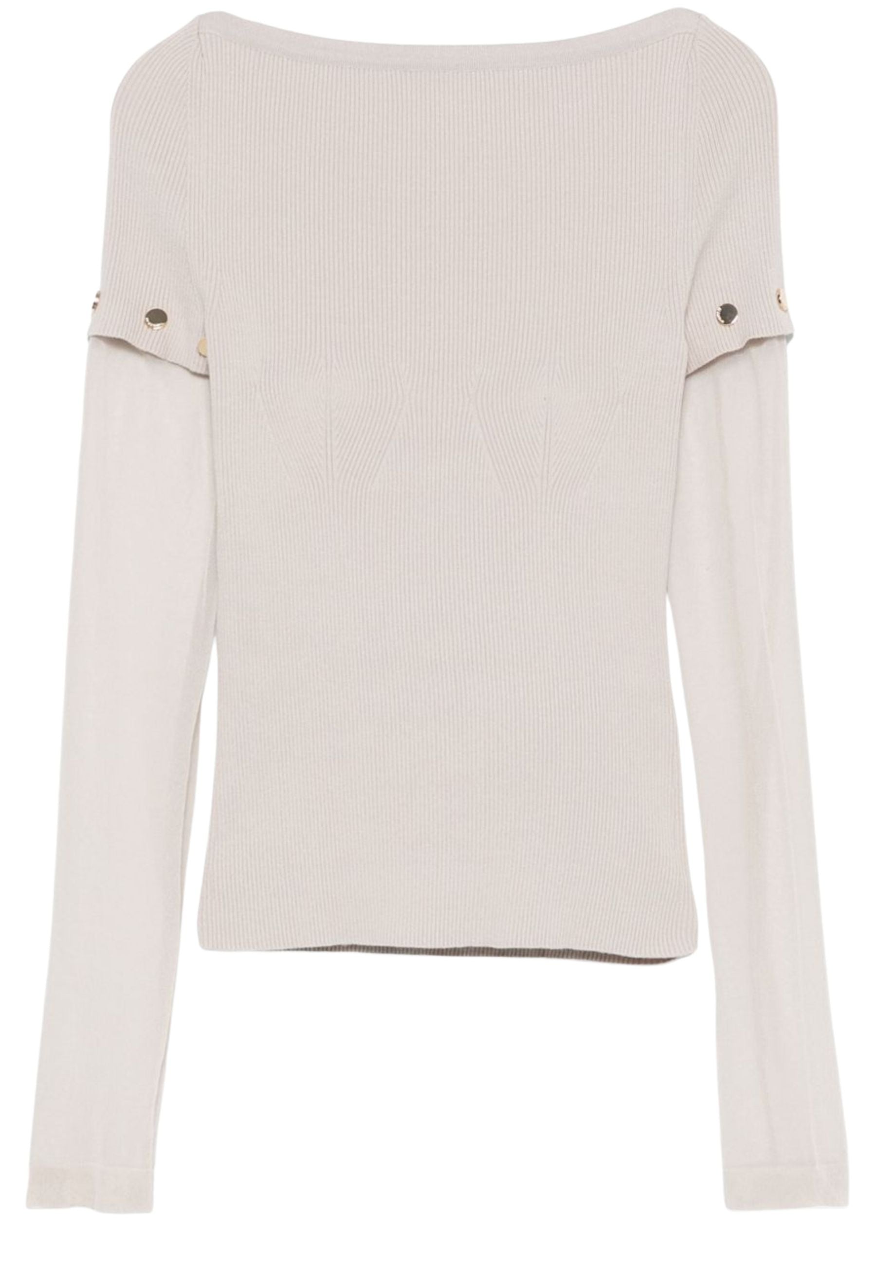 SPORTMAX - Maglia "Alcide" in viscosa stretch con maniche rimovibili