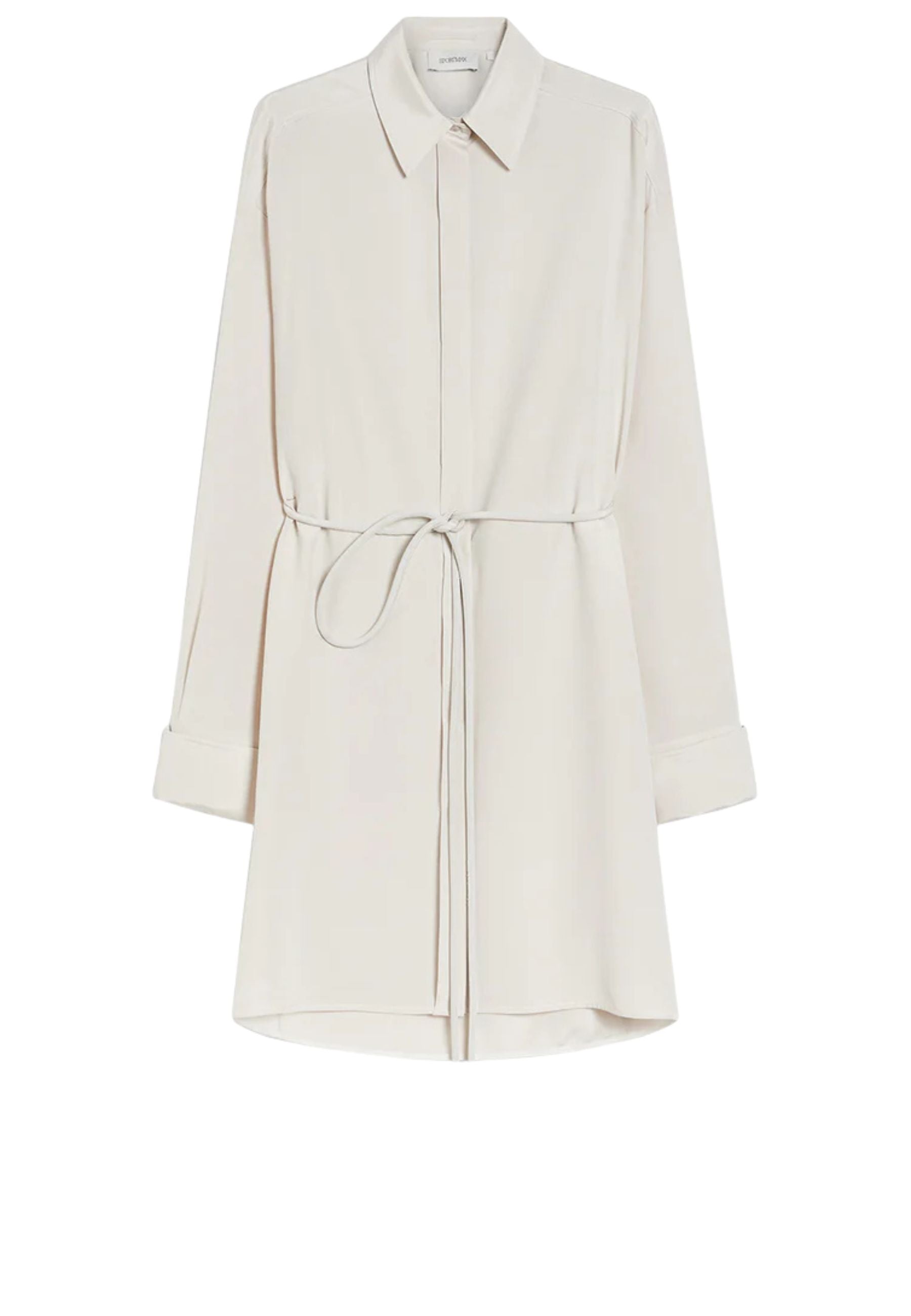 Sportmax - Abito camicia oversize in seta elasticizzata