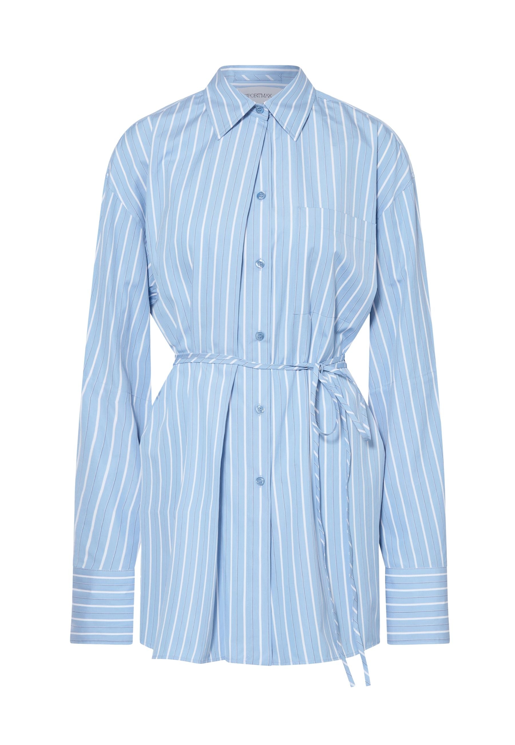 Camicia over a righe con cintura