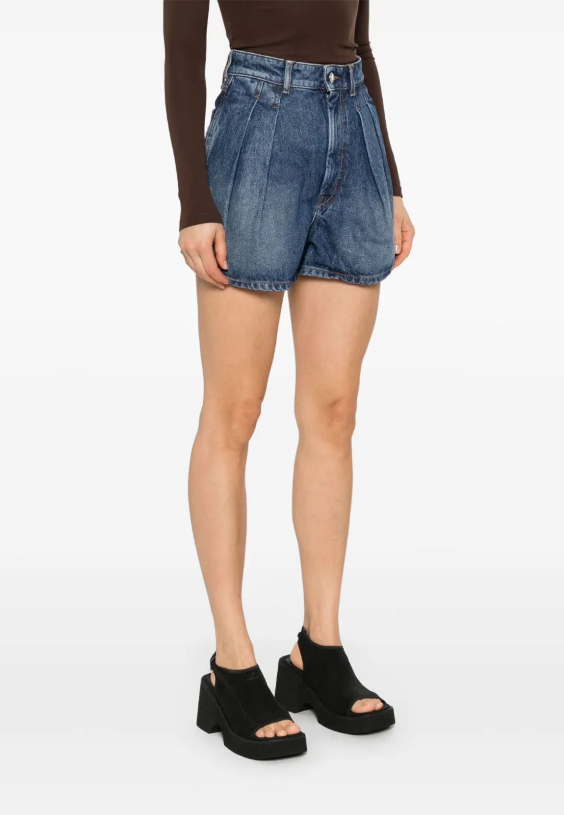 Sportmax - Shorts Ghirba in denim indaco