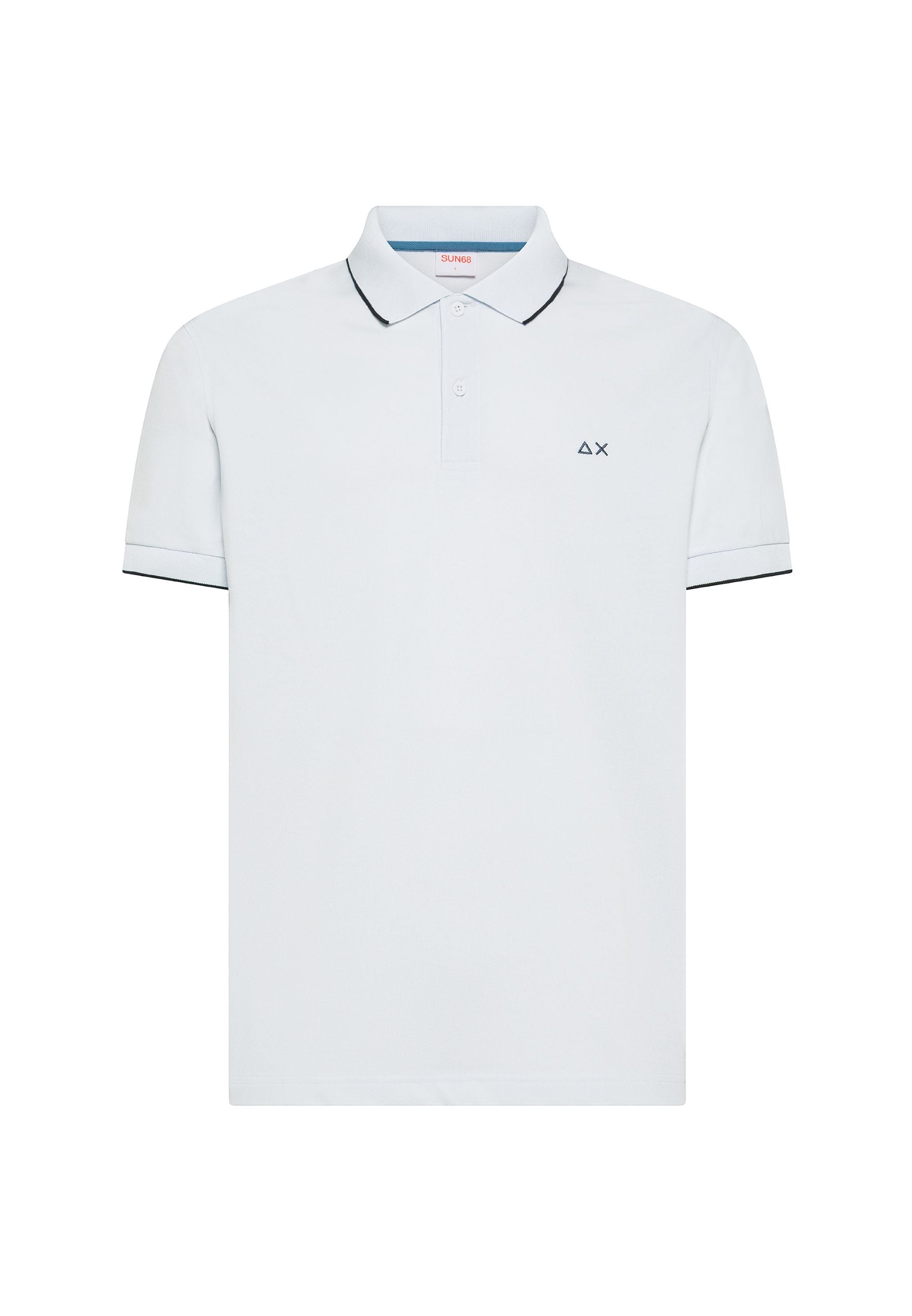Polo con dettagli a contrasto in cotone bianco