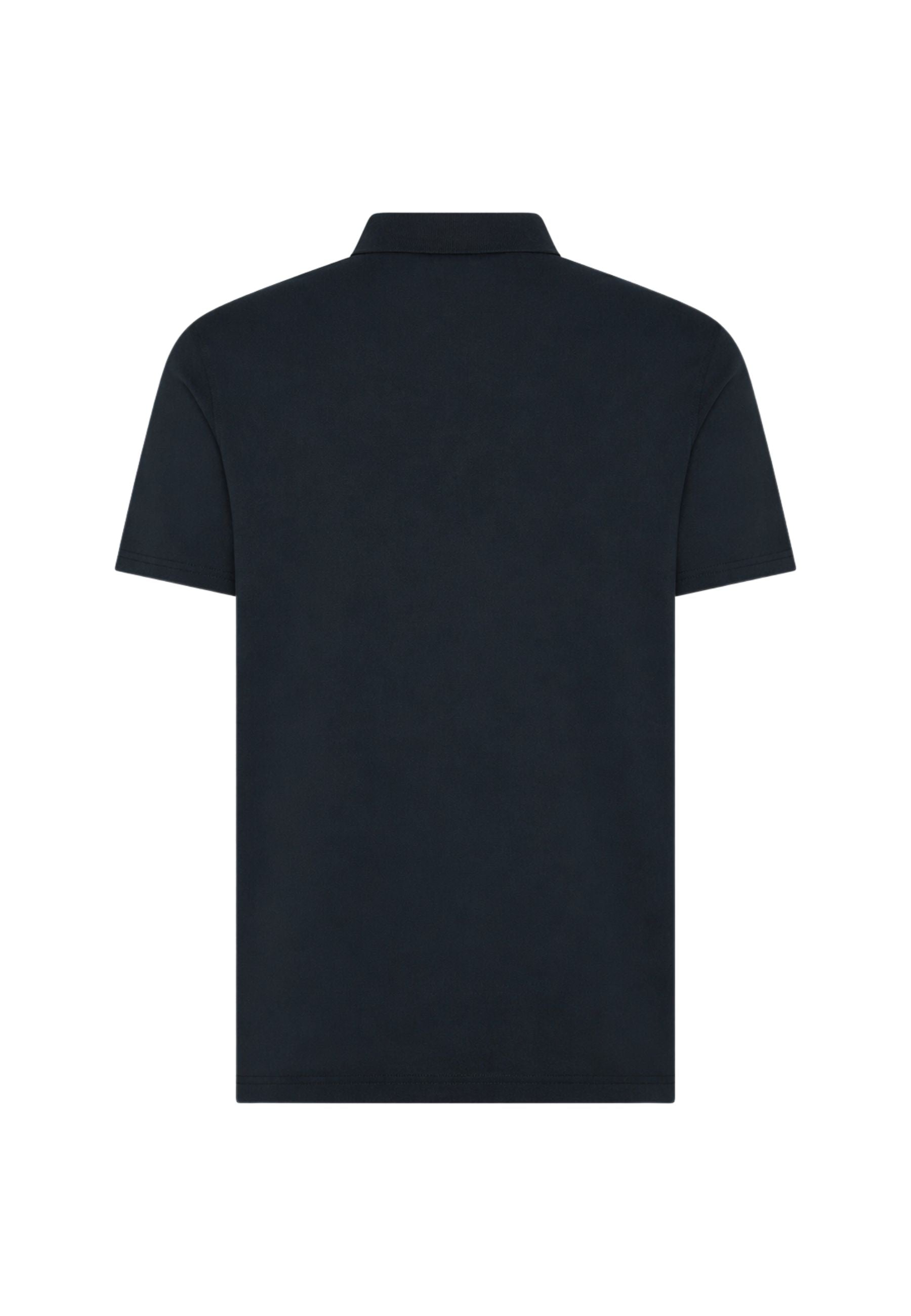 Polo in jersey di cotone blu navy